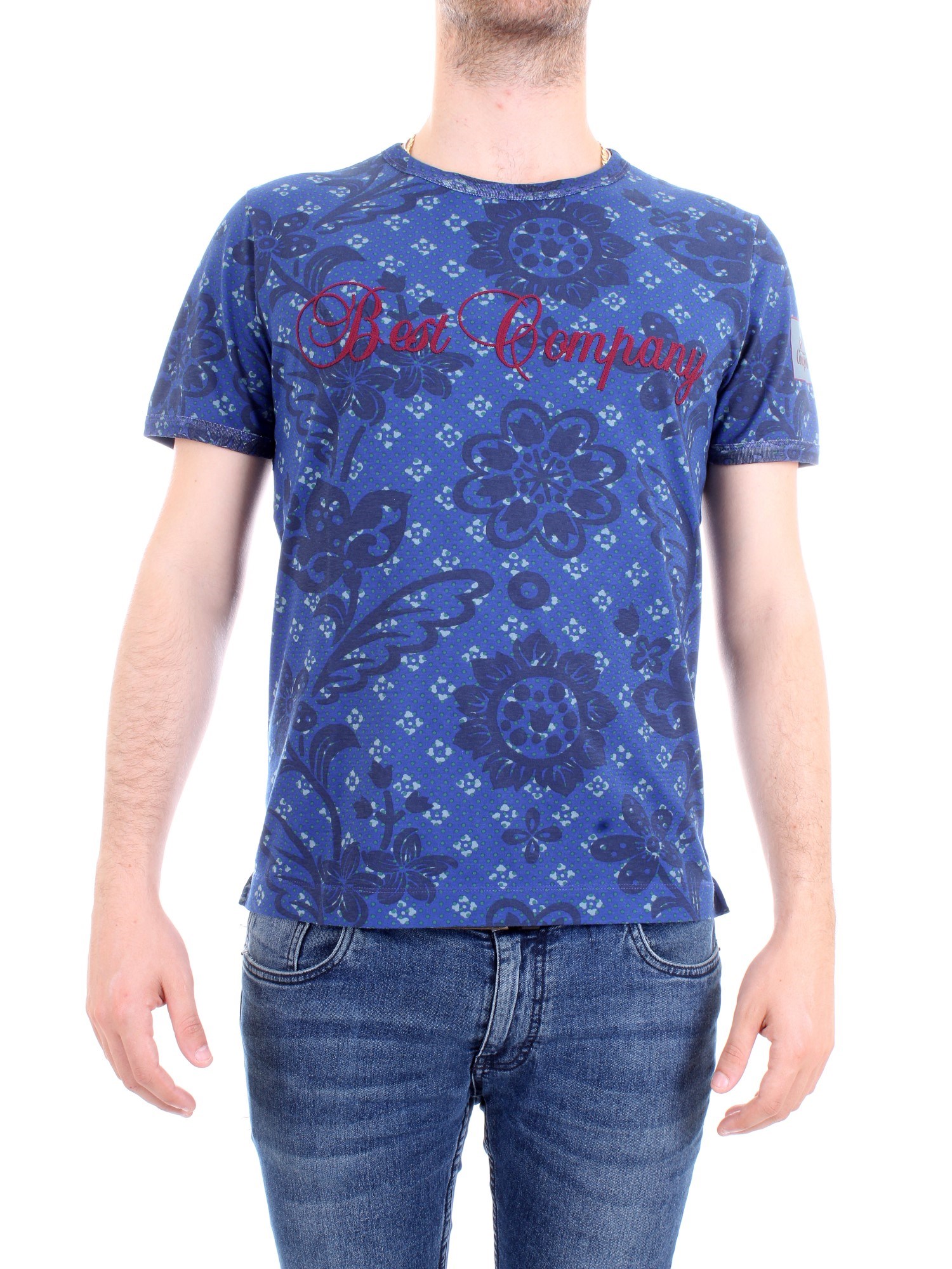BEST COMPANY 692039 Blue Clothing Man T-Shirt/Polo BEST COMPANY 692039 Blue Clothing Man T-Shirt/Polo