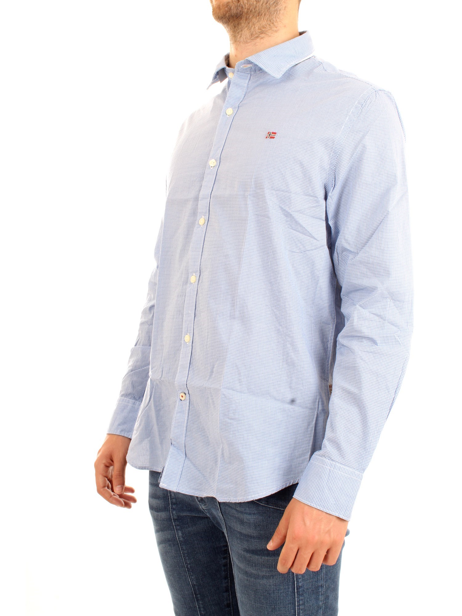 NAPAPIJRI N0YHEL Light blue Clothing Man Shirt NAPAPIJRI N0YHEL Light blue Clothing Man Shirt