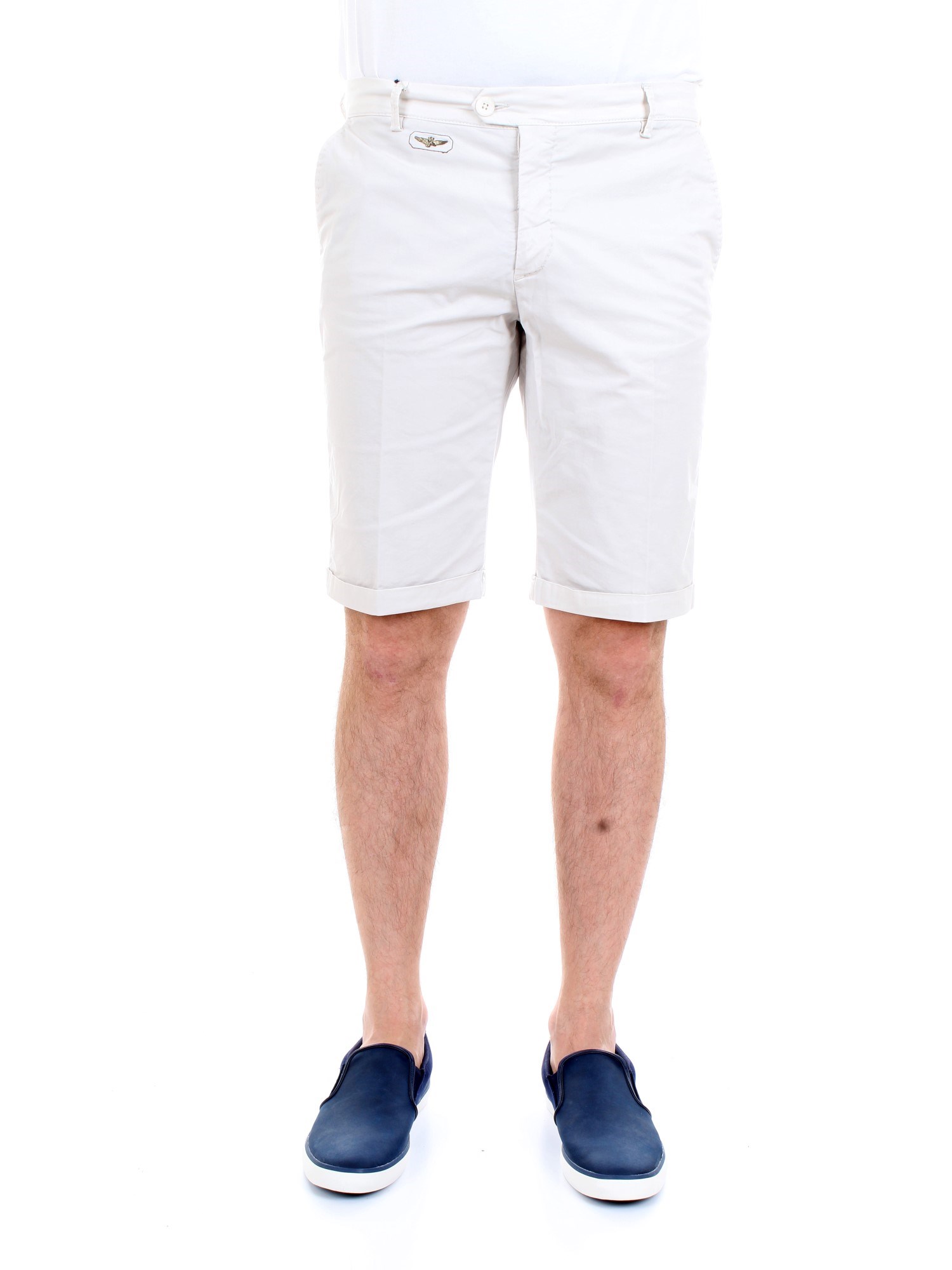 AERONAUTICA MILITARE 191BE071CT1868 White Clothing Man Trousers AERONAUTICA MILITARE 191BE071CT1868 White Clothing Man Trousers