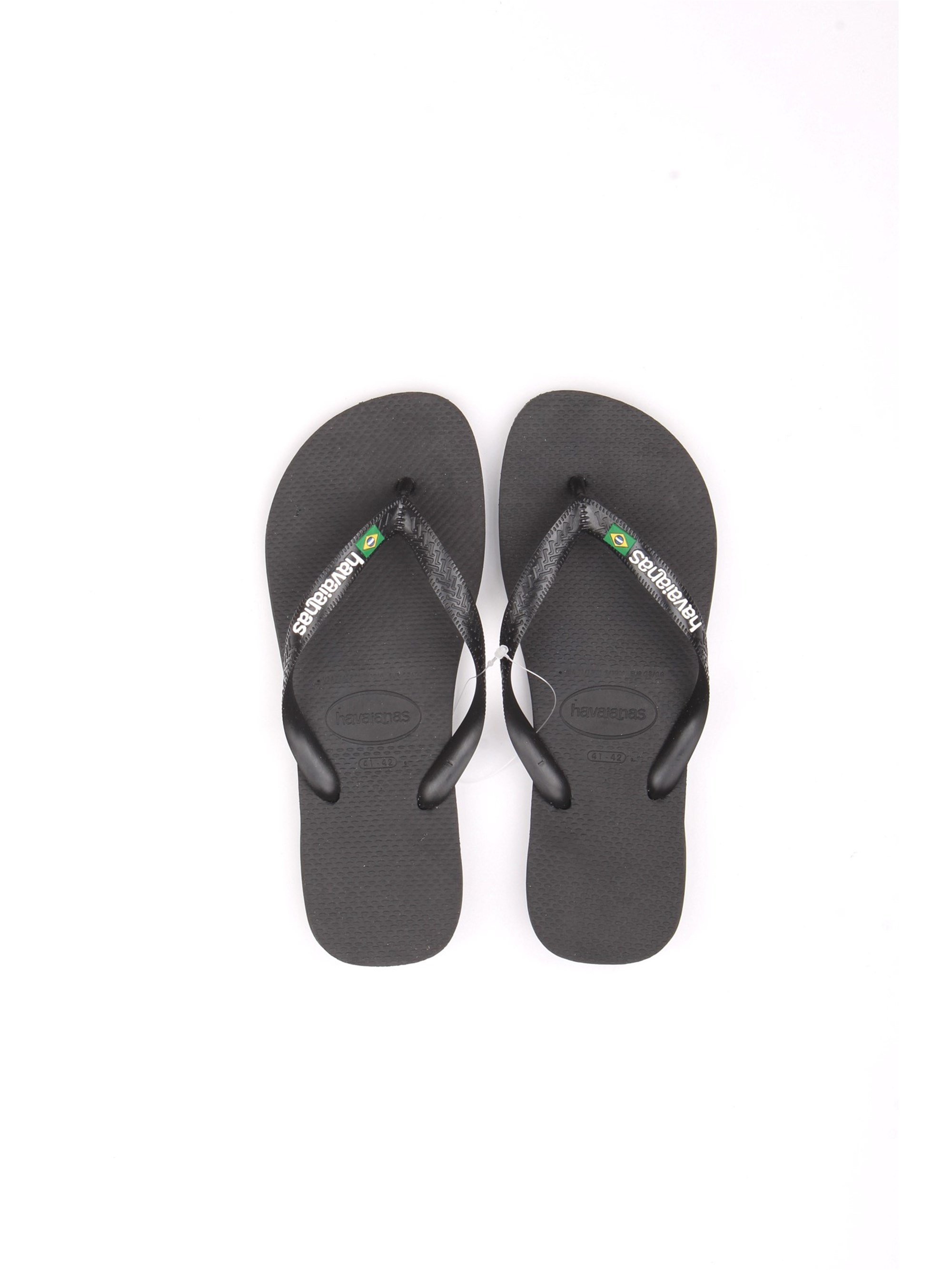HAVAIANAS H BRASIL LOGO Black Shoes Unisex Thongs HAVAIANAS H BRASIL LOGO Black Shoes Unisex Thongs