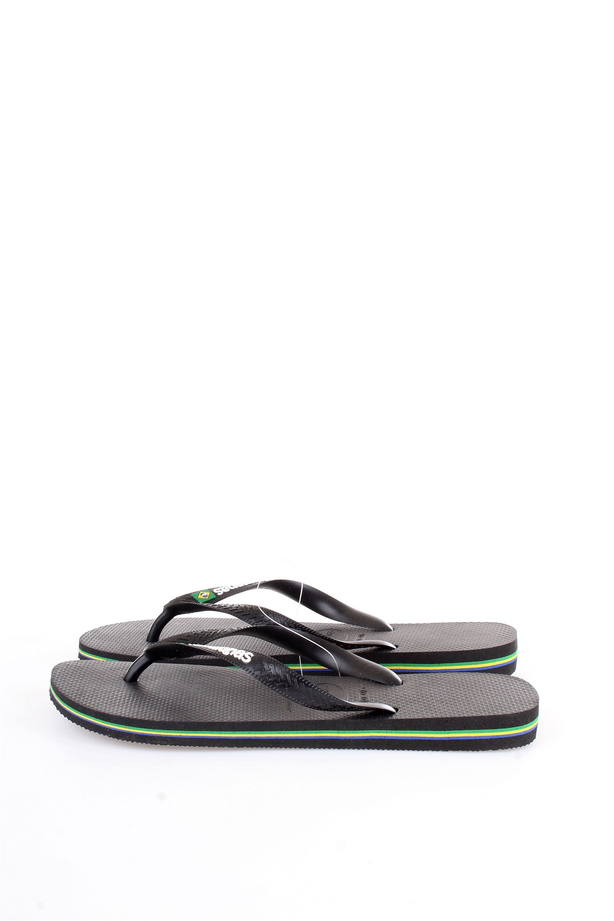 HAVAIANAS H BRASIL LOGO Black Shoes Unisex Thongs HAVAIANAS H BRASIL LOGO Black Shoes Unisex Thongs