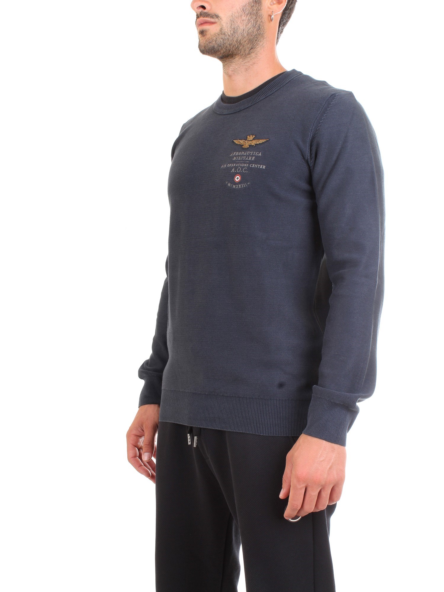 AERONAUTICA MILITARE 192MA1158L282 Blue Clothing Man Pullover AERONAUTICA MILITARE 192MA1158L282 Blue Clothing Man Pullover