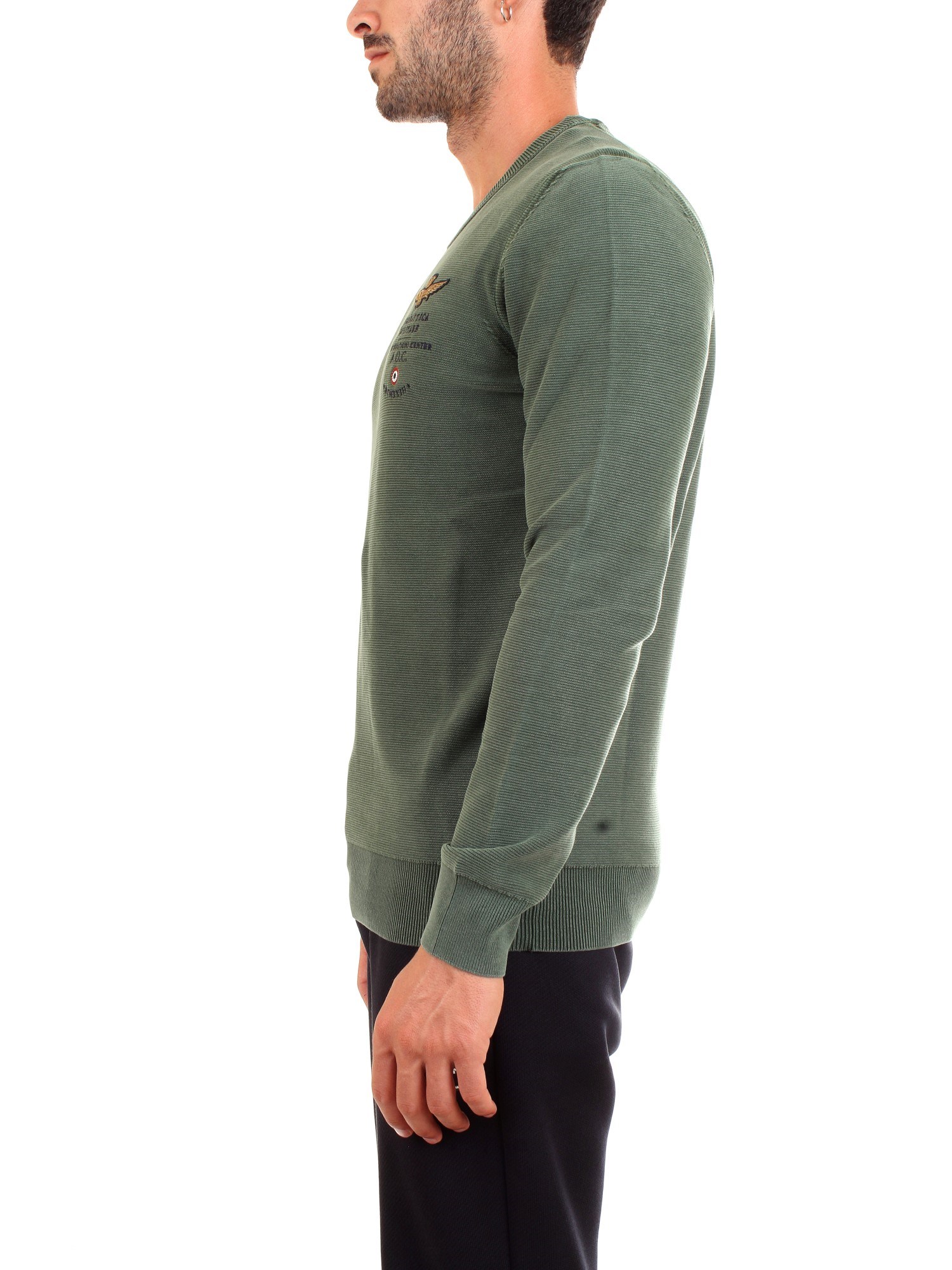 AERONAUTICA MILITARE 192MA1158L282 Green Clothing Man Pullover AERONAUTICA MILITARE 192MA1158L282 Green Clothing Man Pullover