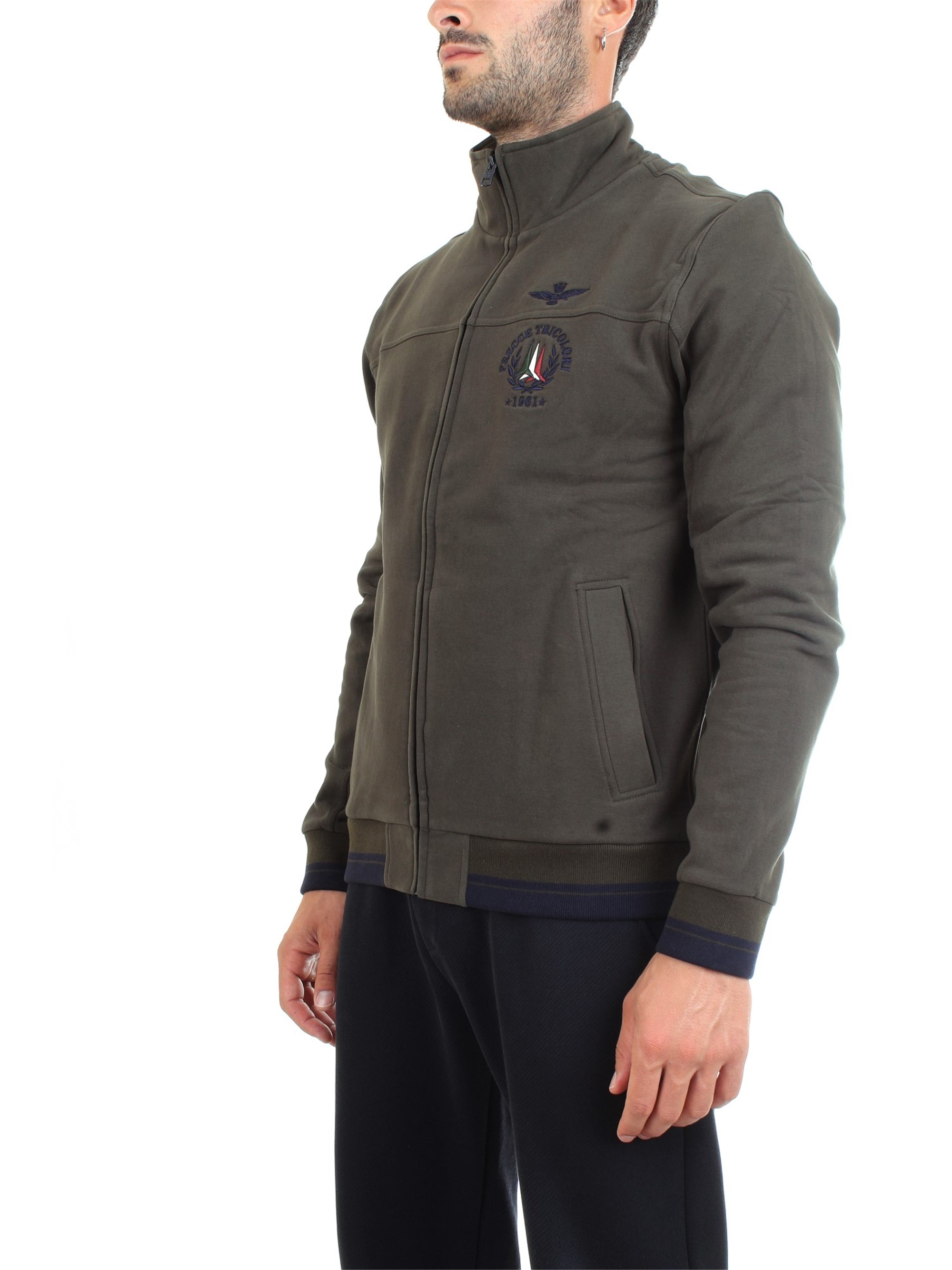 AERONAUTICA MILITARE 192FE1305F313 Green Clothing Man Sweater AERONAUTICA MILITARE 192FE1305F313 Green Clothing Man Sweater