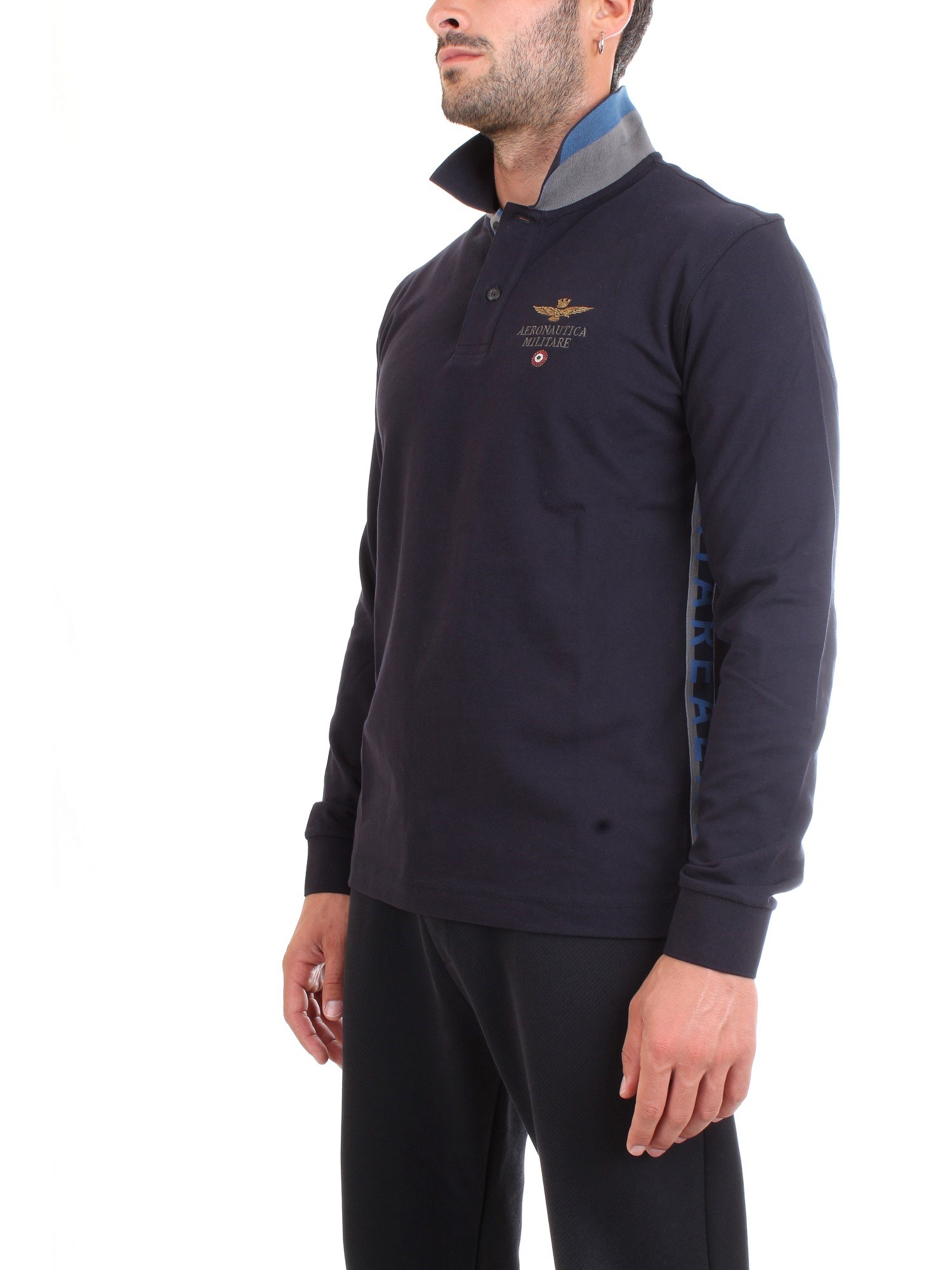 AERONAUTICA MILITARE 192PO1370P116 Blue Clothing Man Polo shirt AERONAUTICA MILITARE 192PO1370P116 Blue Clothing Man Polo shirt