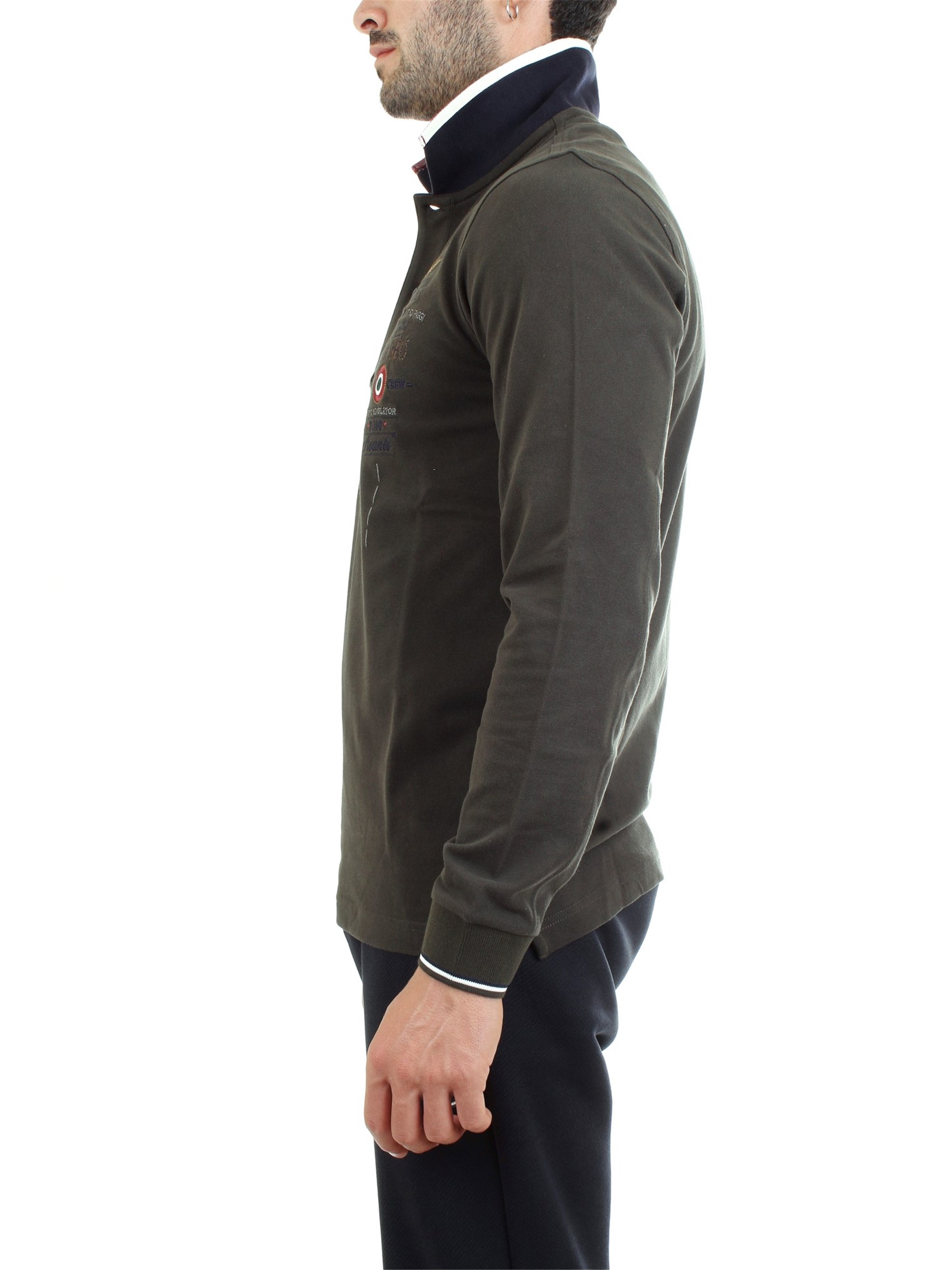 AERONAUTICA MILITARE 192PO1257P116 Green Clothing Man Polo shirt AERONAUTICA MILITARE 192PO1257P116 Green Clothing Man Polo shirt