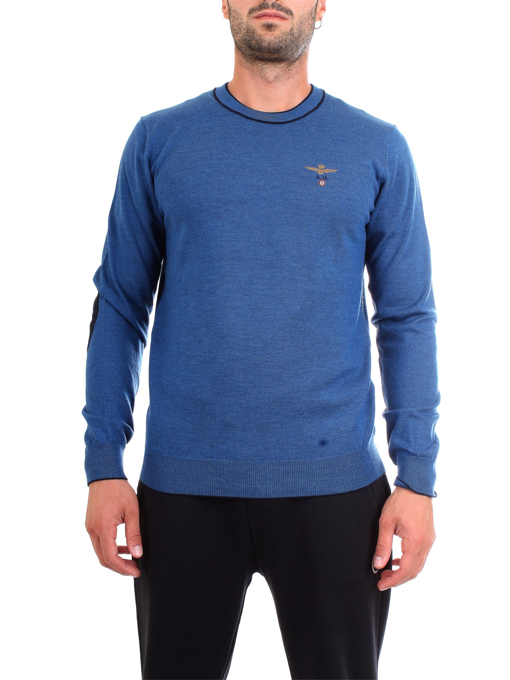 AERONAUTICA MILITARE 192MA1186L257 Royal Clothing Man Pullover AERONAUTICA MILITARE 192MA1186L257 Royal Clothing Man Pullover