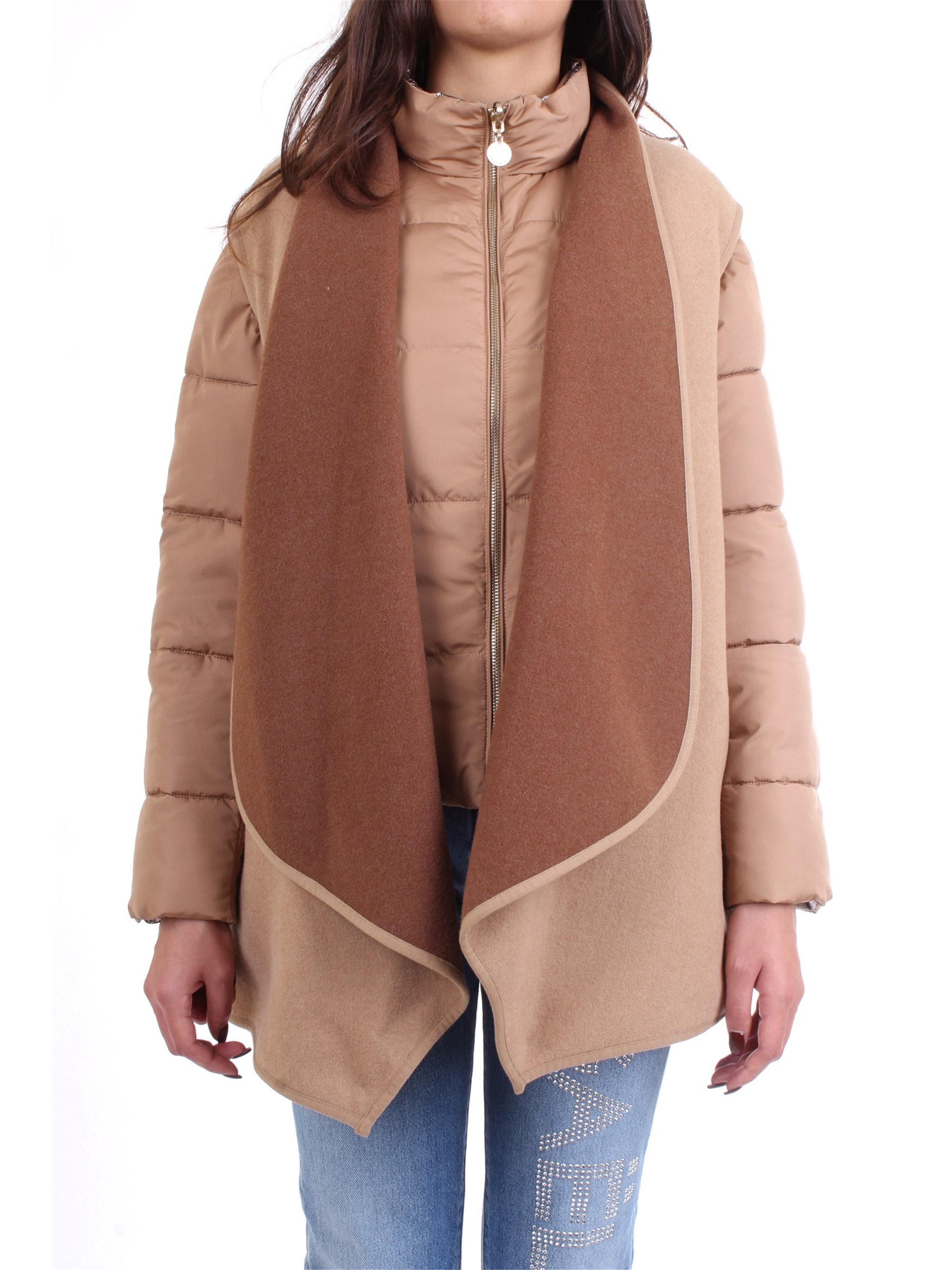 PENNYBLACK 24845119 Beige Clothing Woman Duvet PENNYBLACK 24845119 Beige Clothing Woman Duvet