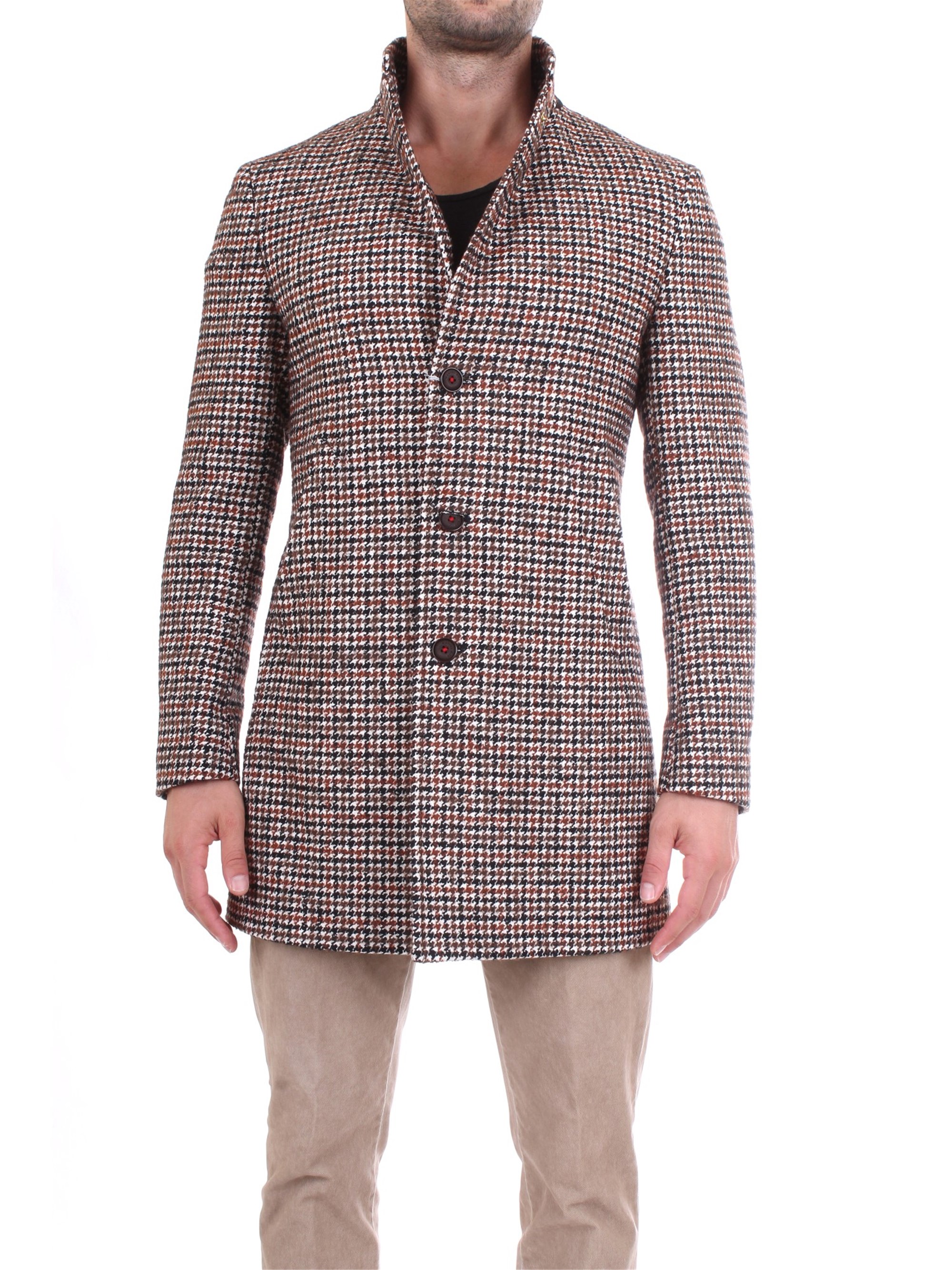 MANUEL RITZ 2732C4448 193740 Beige Clothing Man Overcoat MANUEL RITZ 2732C4448 193740 Beige Clothing Man Overcoat