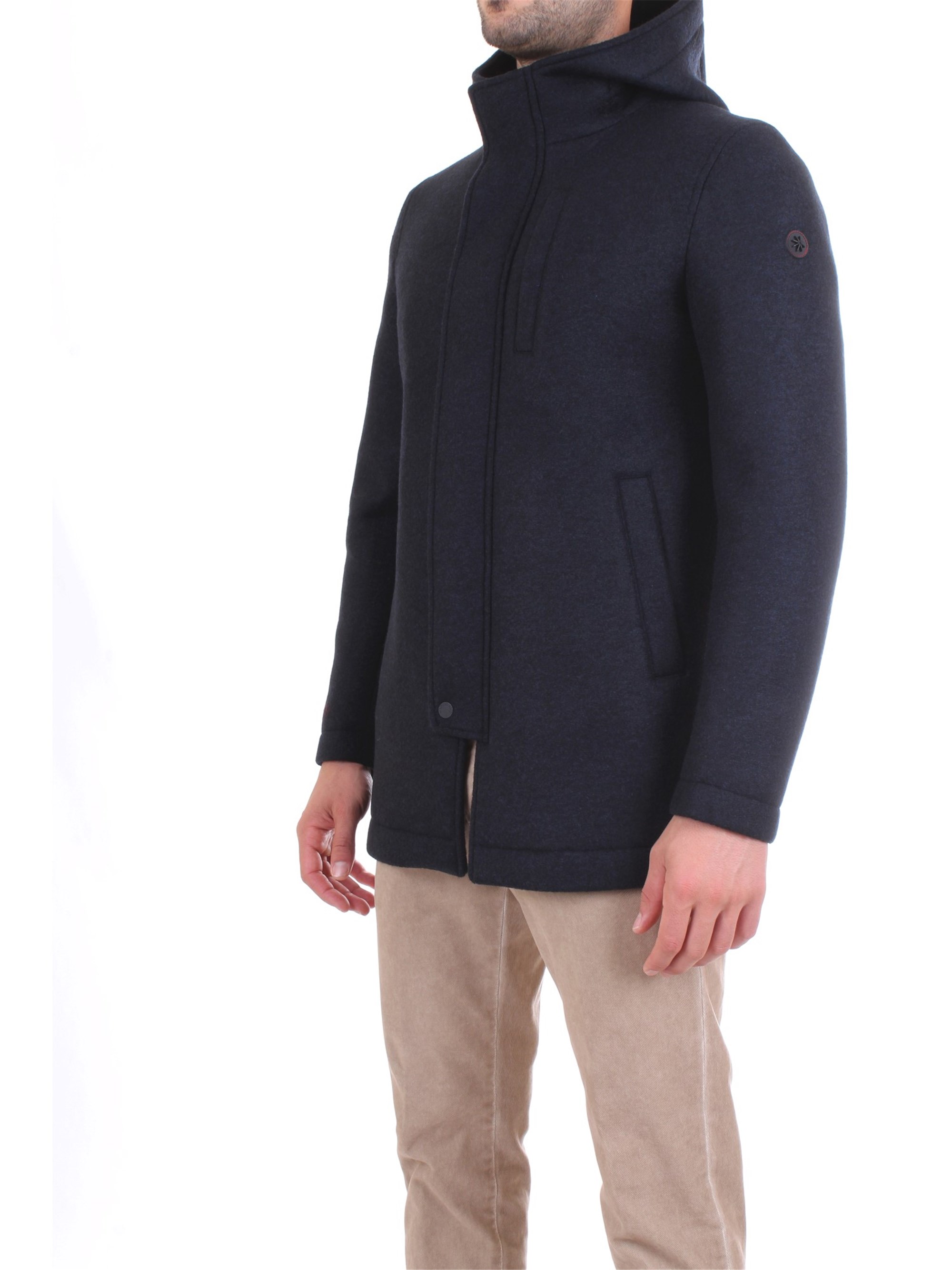 MANUEL RITZ 2732H8317 193728 Blue Clothing Man Overcoat MANUEL RITZ 2732H8317 193728 Blue Clothing Man Overcoat