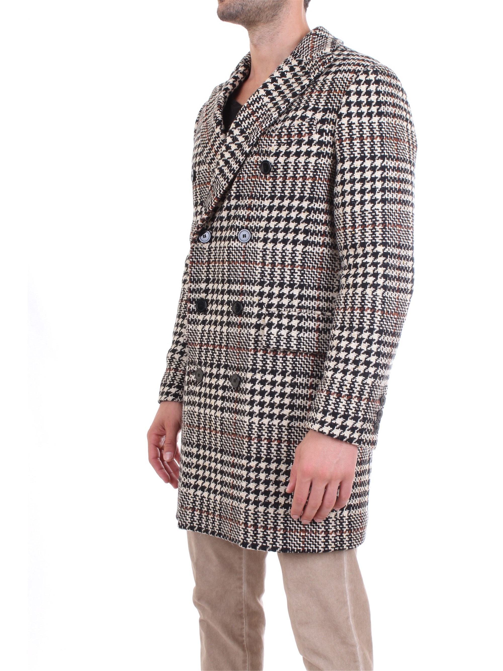 Officina36 0400707206 Black Clothing Man Overcoat Officina36 0400707206 Black Clothing Man Overcoat