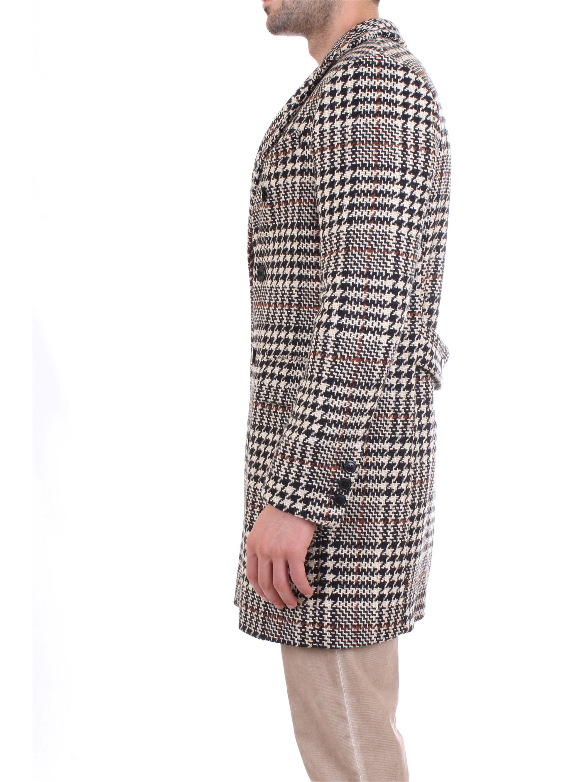 Officina36 0400707206 Black Clothing Man Overcoat Officina36 0400707206 Black Clothing Man Overcoat