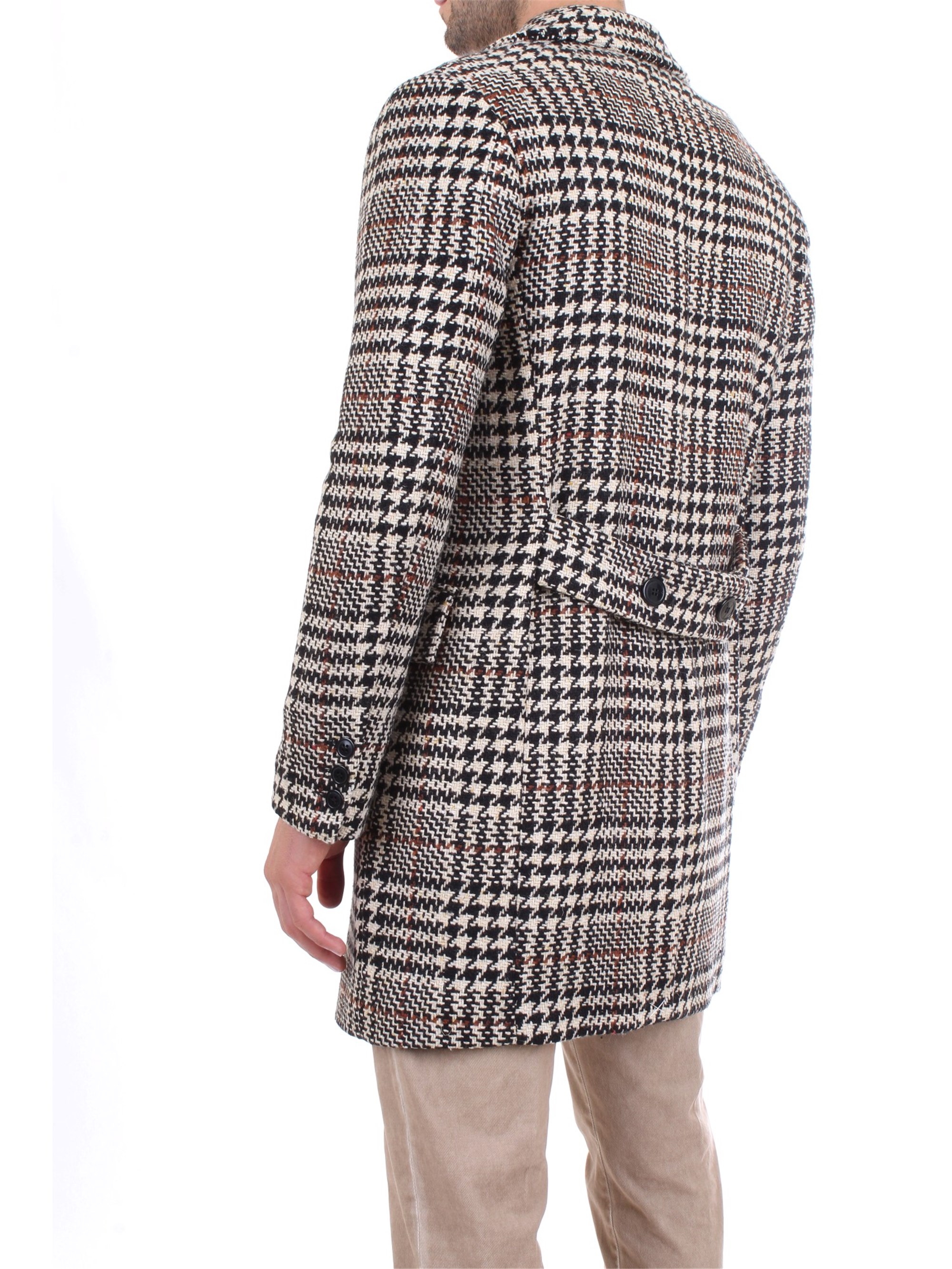 Officina36 0400707206 Black Clothing Man Overcoat Officina36 0400707206 Black Clothing Man Overcoat