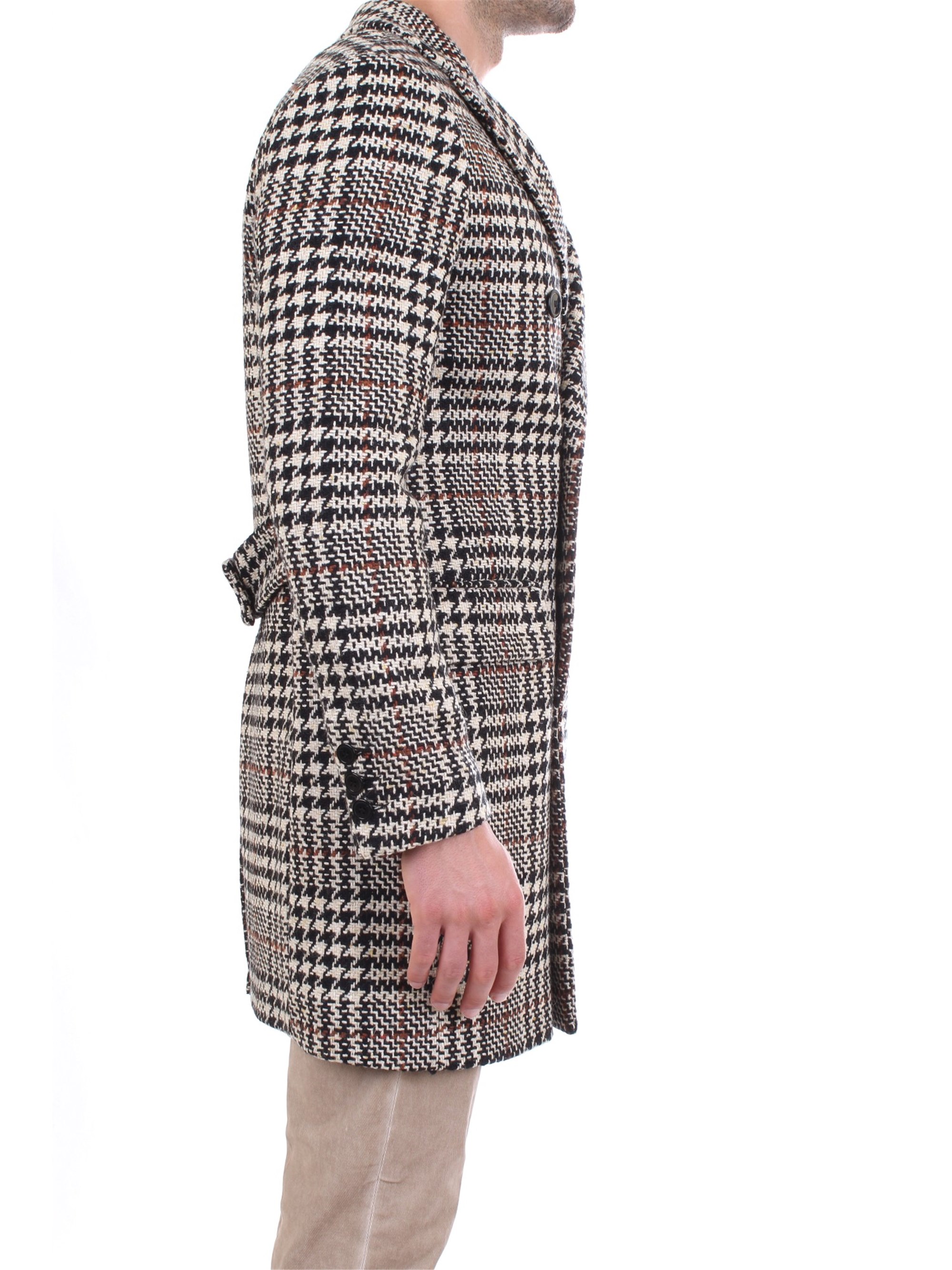 Officina36 0400707206 Black Clothing Man Overcoat Officina36 0400707206 Black Clothing Man Overcoat