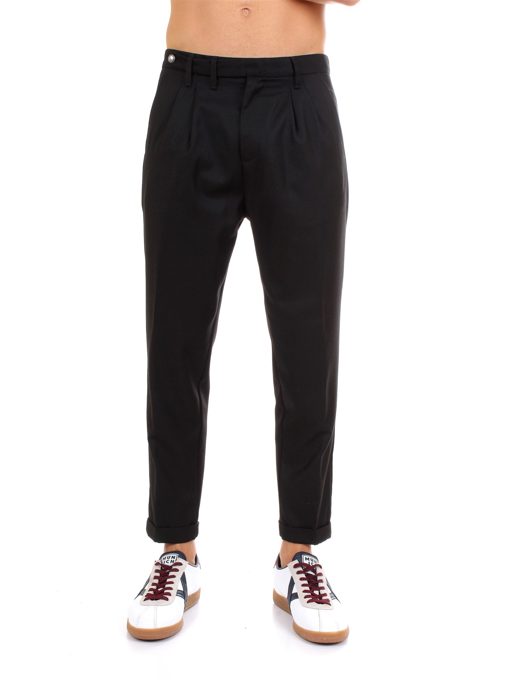 Officina36 0200207287 Black Clothing Man Trousers Officina36 0200207287 Black Clothing Man Trousers