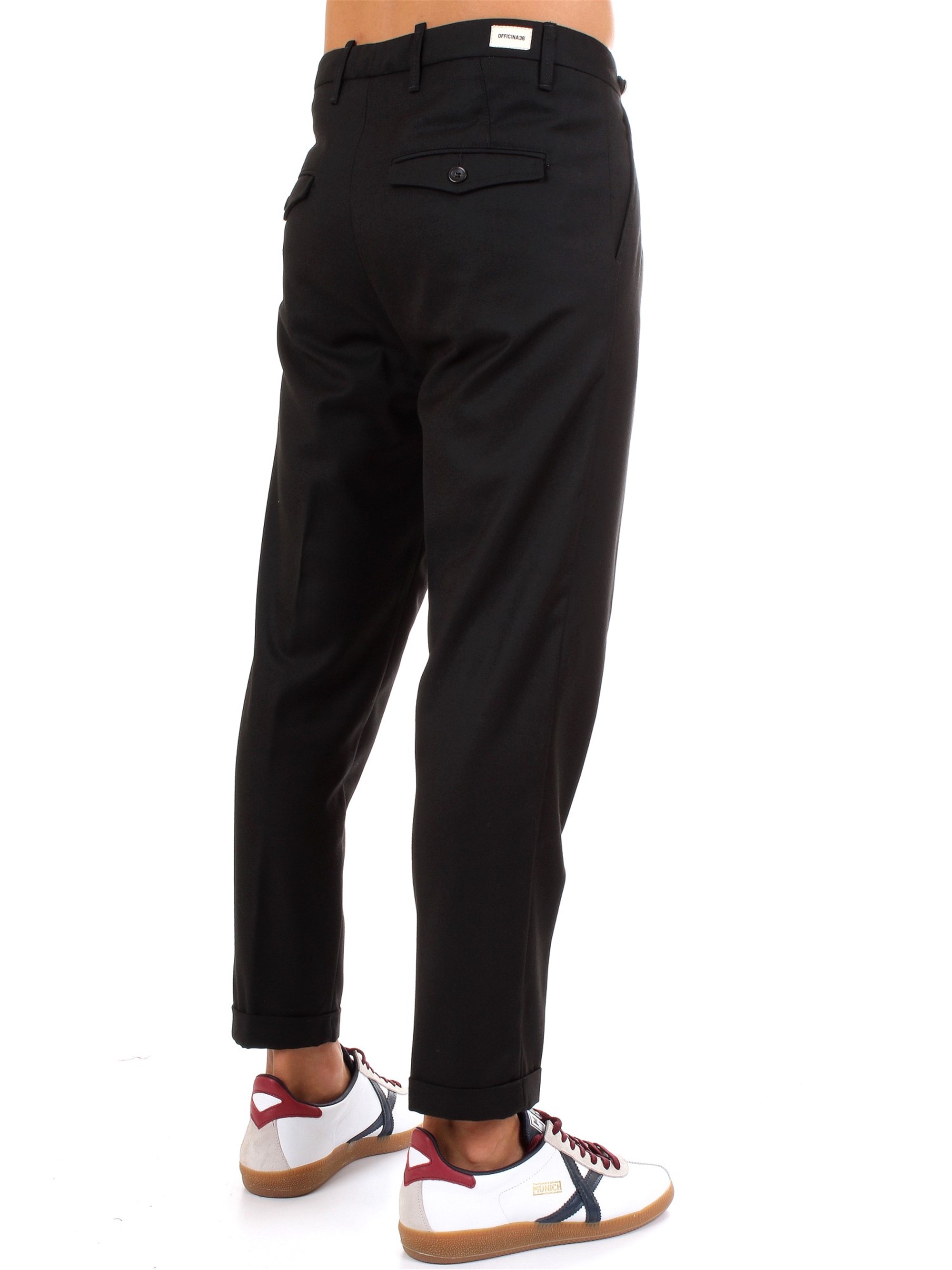 Officina36 0200207287 Black Clothing Man Trousers Officina36 0200207287 Black Clothing Man Trousers