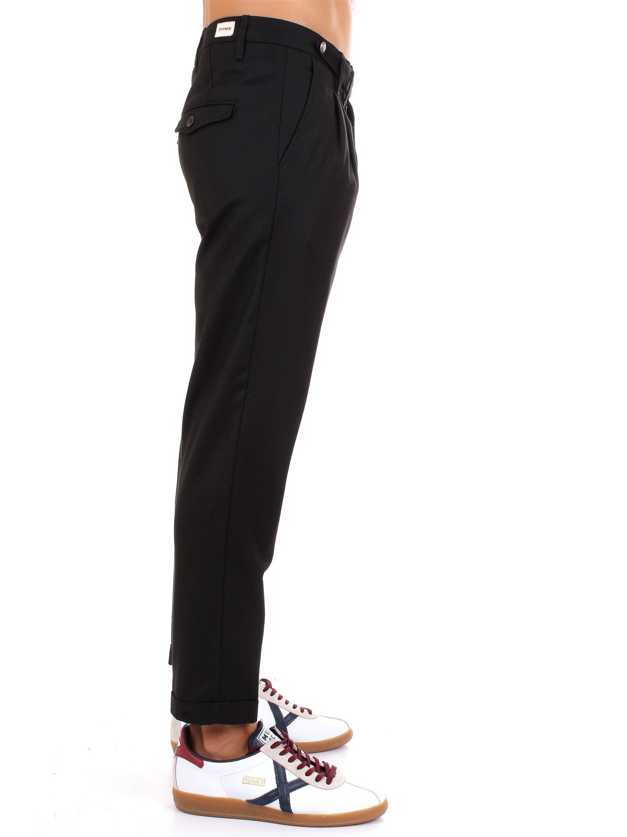 Officina36 0200207287 Black Clothing Man Trousers Officina36 0200207287 Black Clothing Man Trousers