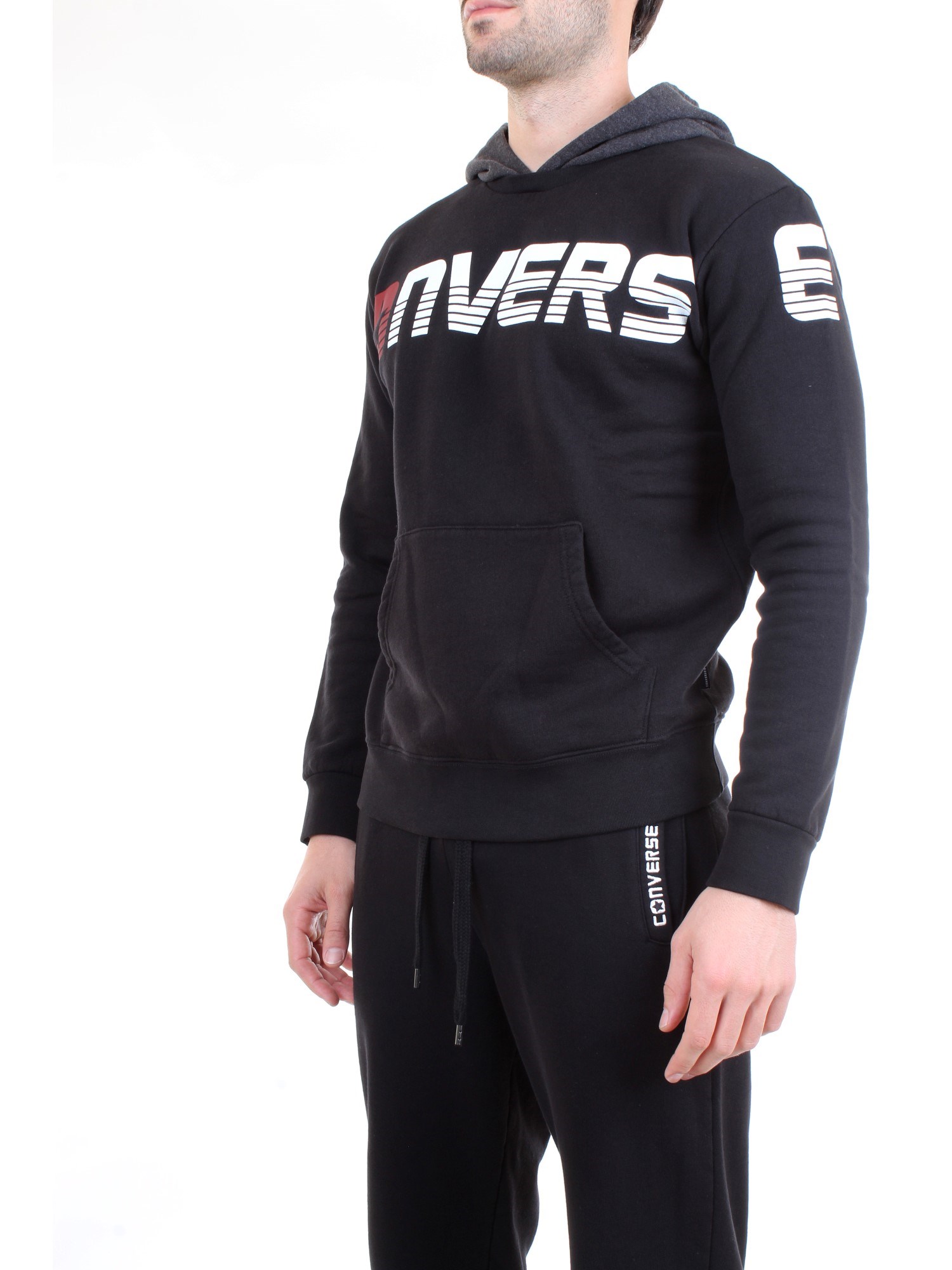 CONVERSE 10018615 Black Clothing Man Sweater CONVERSE 10018615 Black Clothing Man Sweater