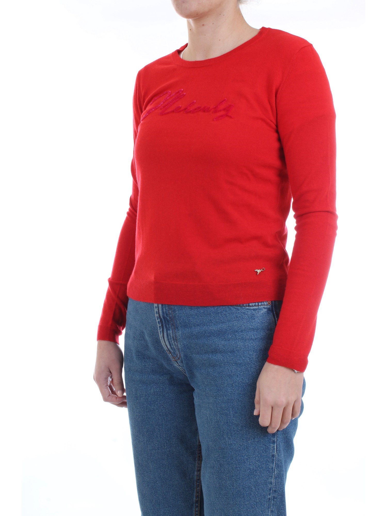 PATRIZIA PEPE 2M3744 A4XL Red Clothing Woman Pullover PATRIZIA PEPE 2M3744 A4XL Red Clothing Woman Pullover