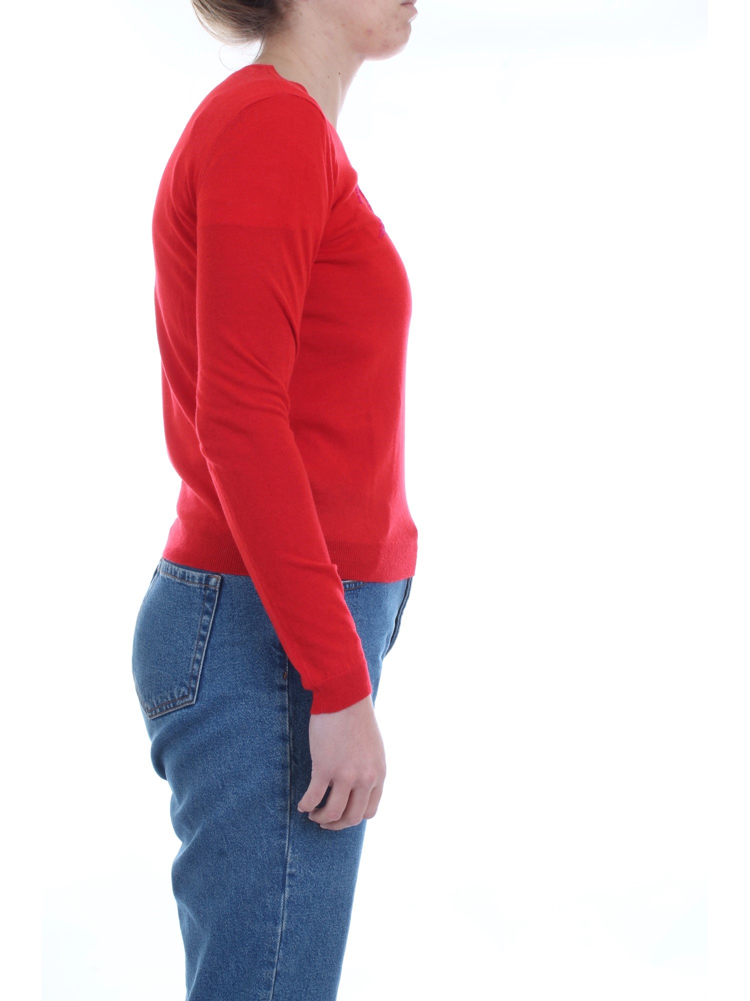 PATRIZIA PEPE 2M3744 A4XL Red Clothing Woman Pullover PATRIZIA PEPE 2M3744 A4XL Red Clothing Woman Pullover