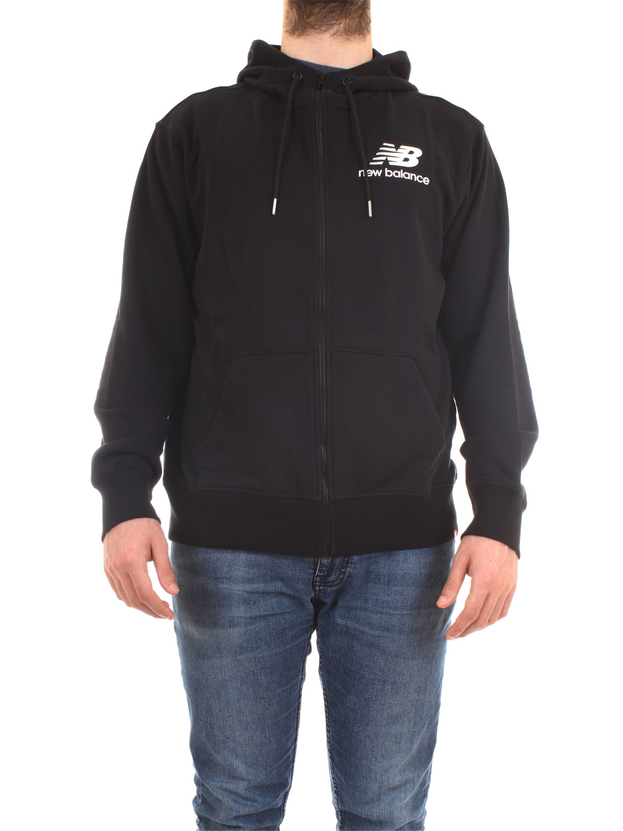 NEW BALANCE MJ91549 Black Clothing Man Sweater NEW BALANCE MJ91549 Black Clothing Man Sweater