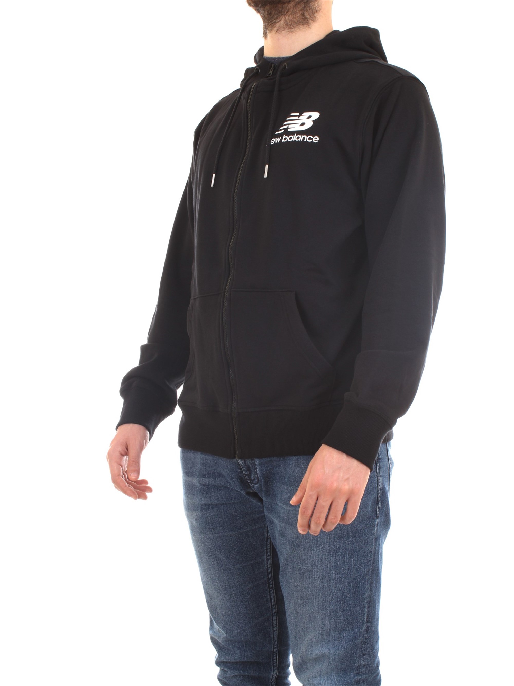 NEW BALANCE MJ91549 Black Clothing Man Sweater NEW BALANCE MJ91549 Black Clothing Man Sweater