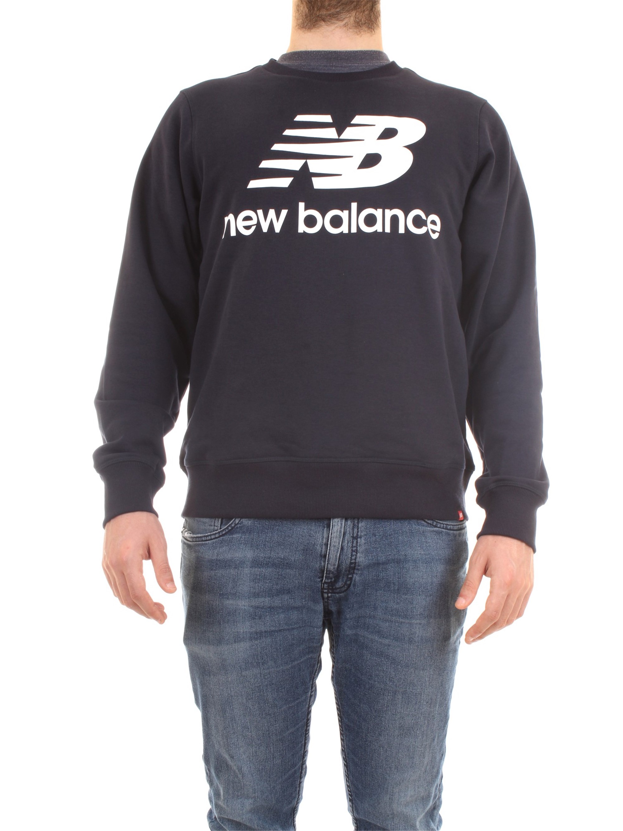 NEW BALANCE MT91548 Blue Clothing Man Sweater NEW BALANCE MT91548 Blue Clothing Man Sweater