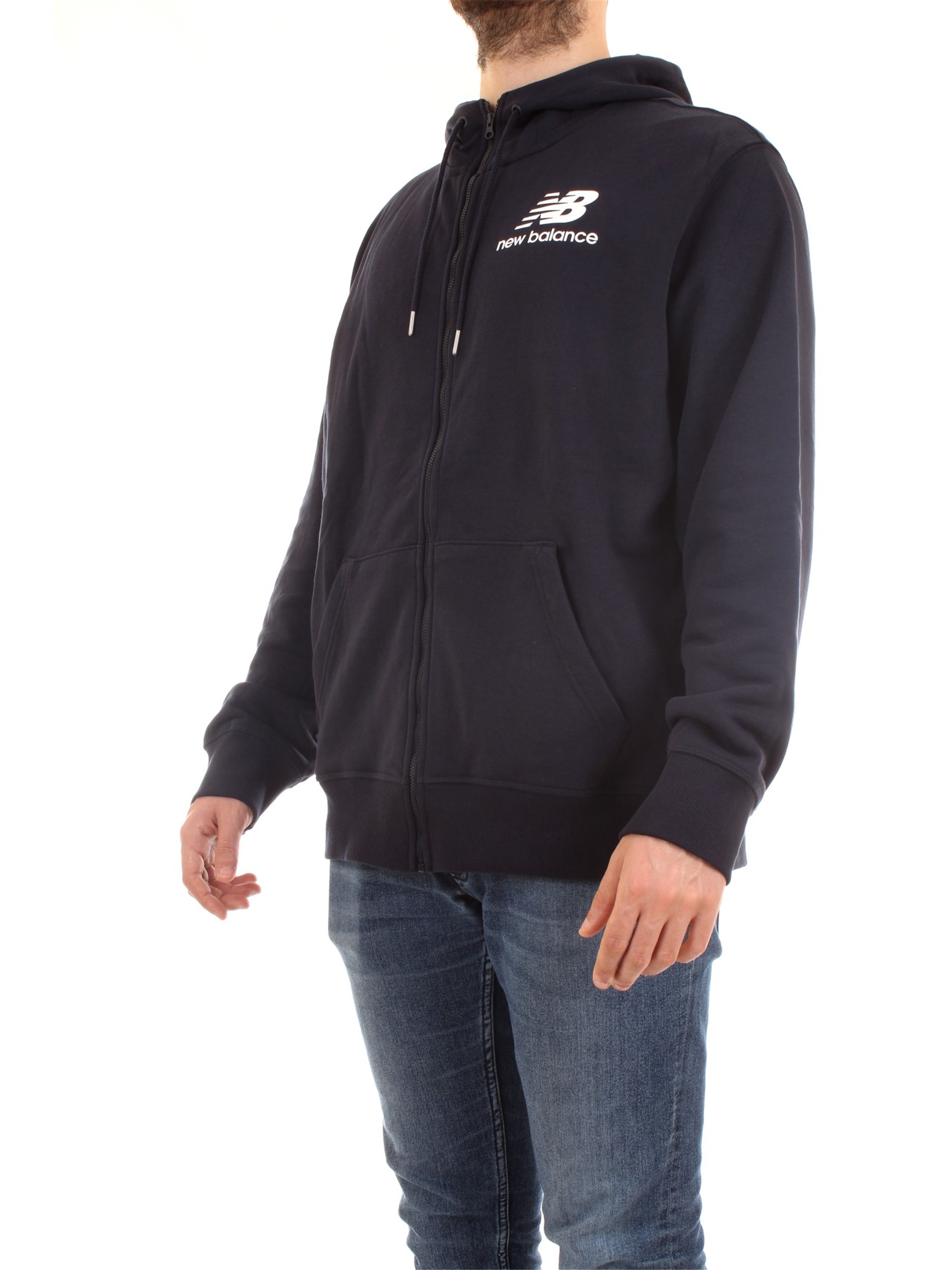 NEW BALANCE MJ91549 Blue Clothing Man Sweater NEW BALANCE MJ91549 Blue Clothing Man Sweater