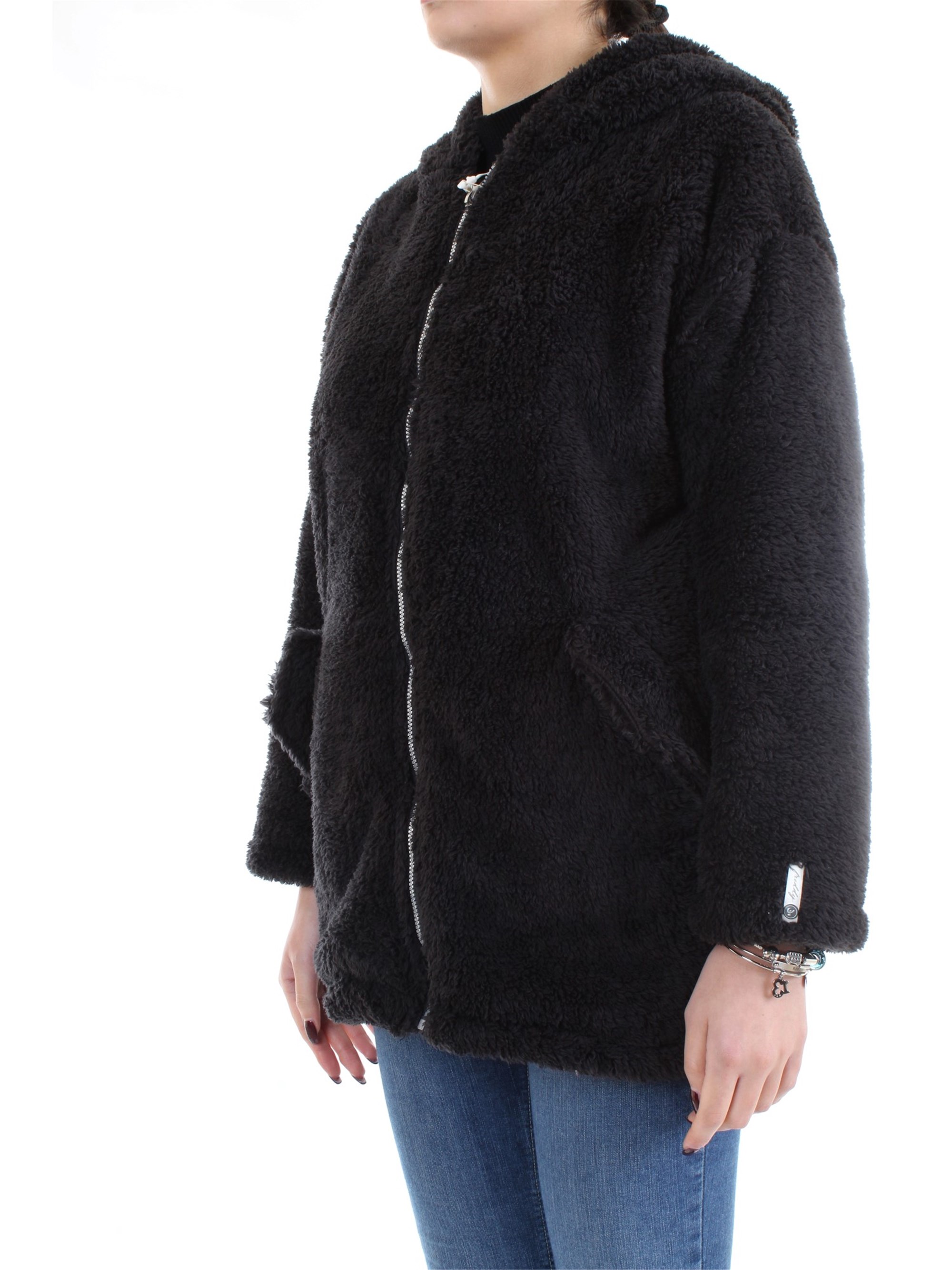 FREDDY F9WMLJ1 Black Clothing Woman Jacket FREDDY F9WMLJ1 Black Clothing Woman Jacket