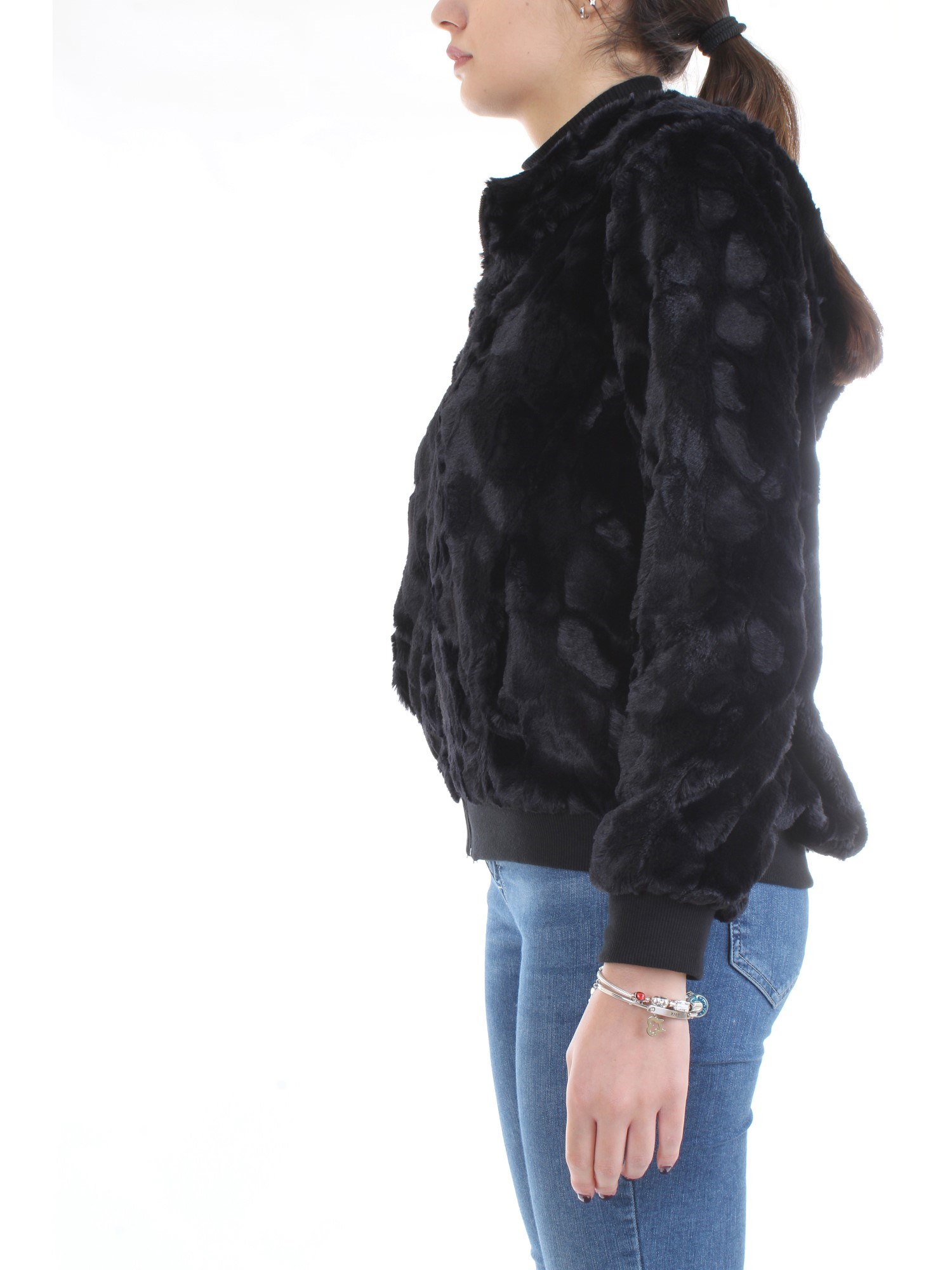 FREDDY F8WALJ1 Black Clothing Woman Jacket FREDDY F8WALJ1 Black Clothing Woman Jacket