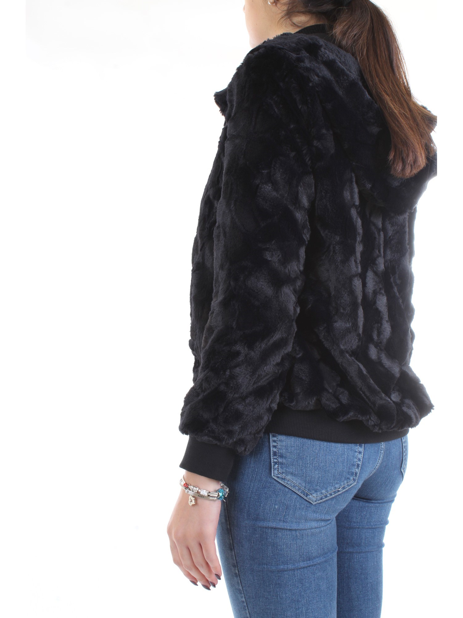FREDDY F8WALJ1 Black Clothing Woman Jacket FREDDY F8WALJ1 Black Clothing Woman Jacket