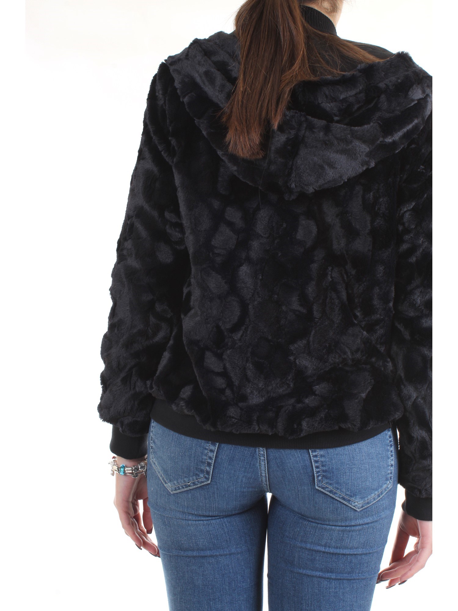 FREDDY F8WALJ1 Black Clothing Woman Jacket FREDDY F8WALJ1 Black Clothing Woman Jacket