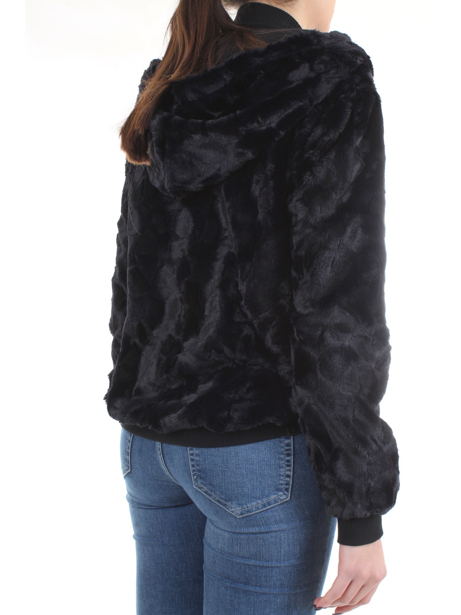 FREDDY F8WALJ1 Black Clothing Woman Jacket FREDDY F8WALJ1 Black Clothing Woman Jacket