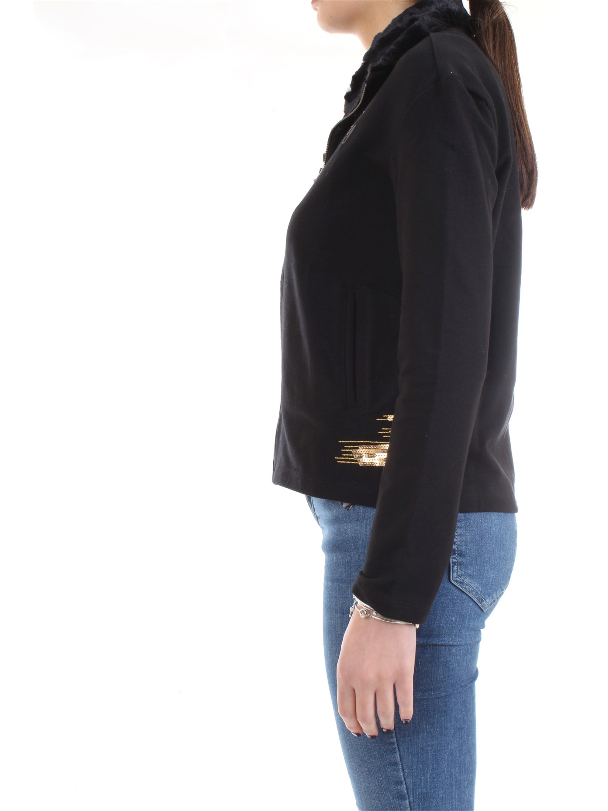 FREDDY F8WALS2 Black Clothing Woman Sweater FREDDY F8WALS2 Black Clothing Woman Sweater