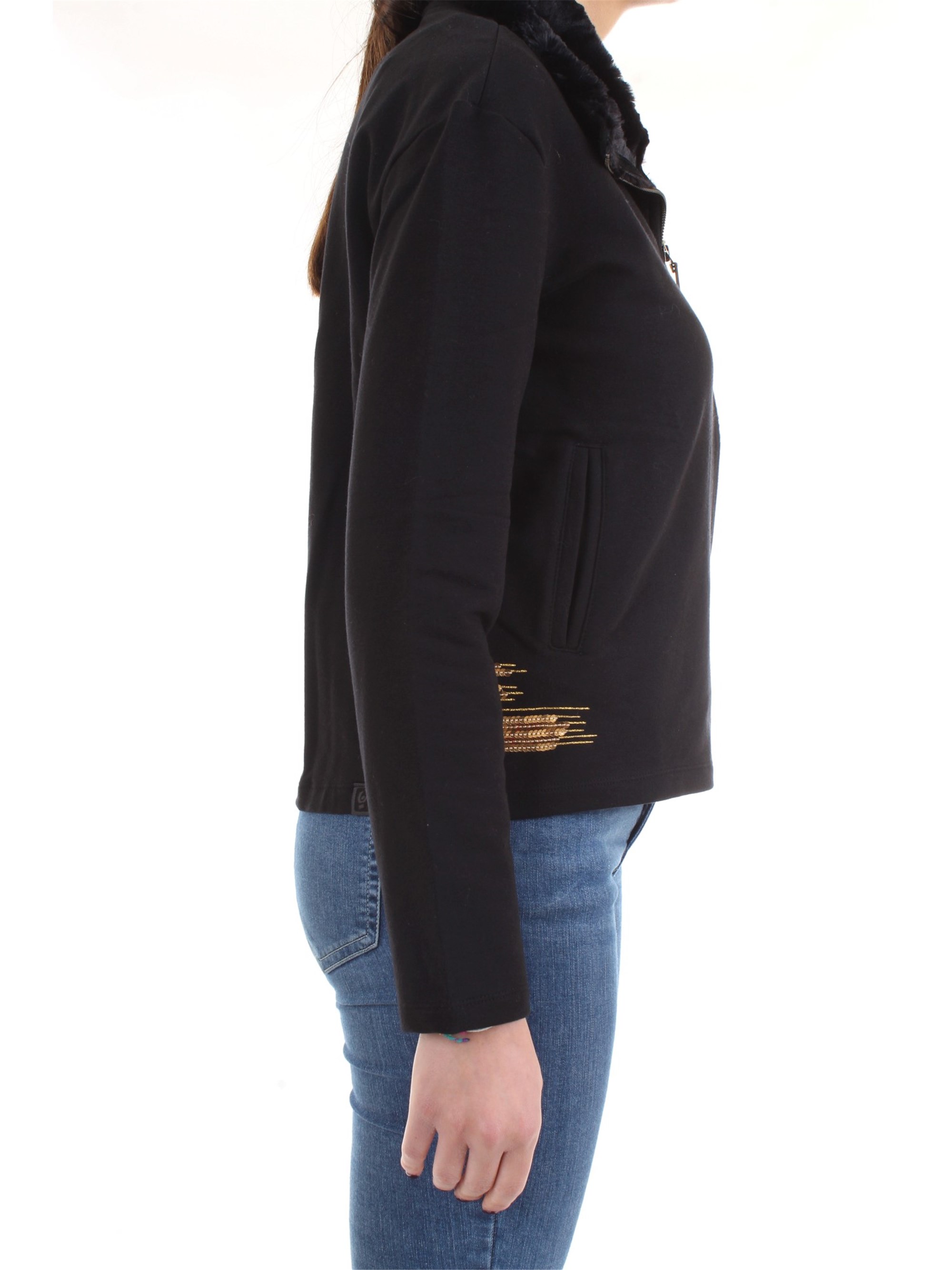 FREDDY F8WALS2 Black Clothing Woman Sweater FREDDY F8WALS2 Black Clothing Woman Sweater