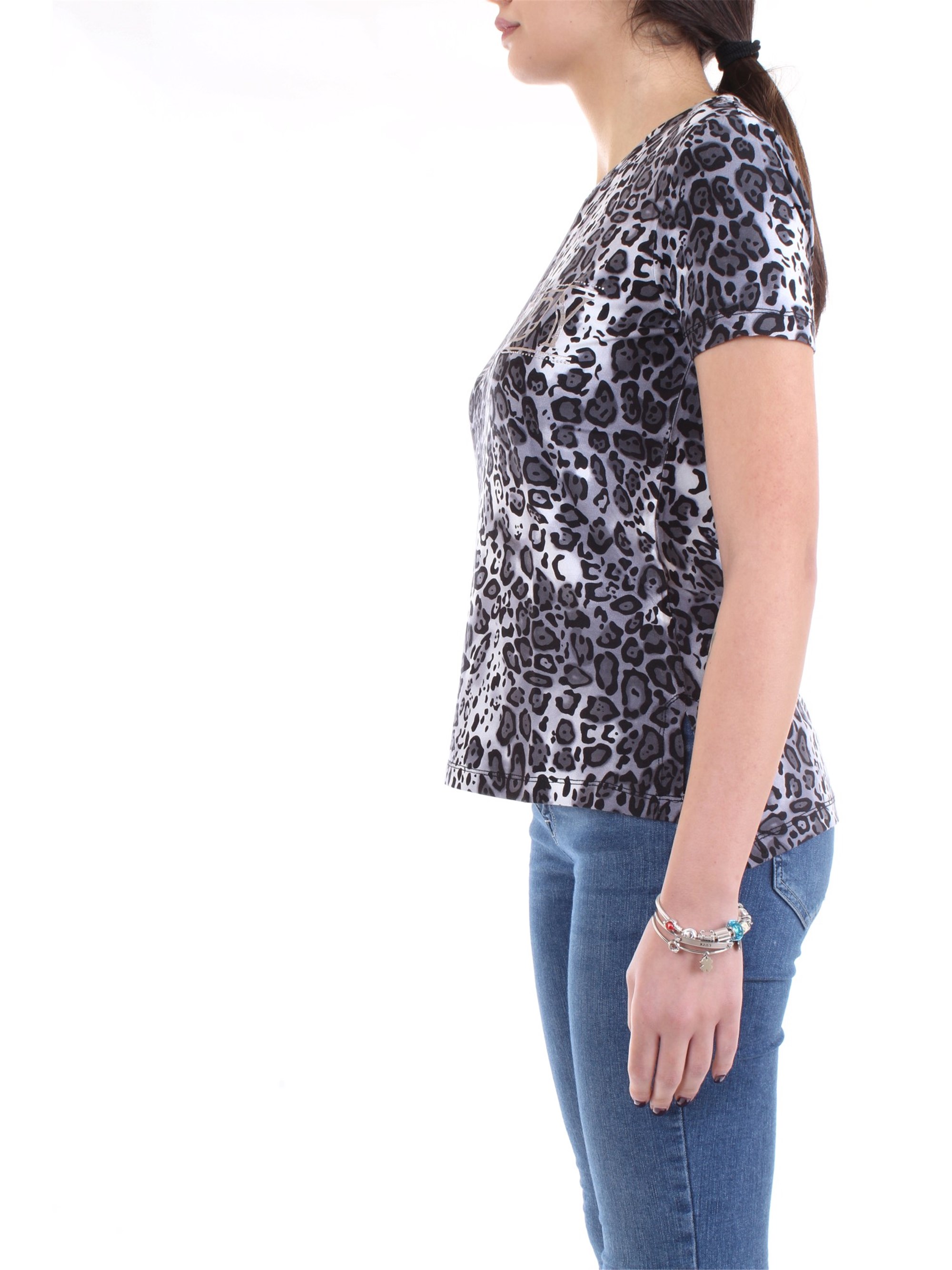 FREDDY F9WALT2 Grey Clothing Woman T-Shirt/Polo FREDDY F9WALT2 Grey Clothing Woman T-Shirt/Polo