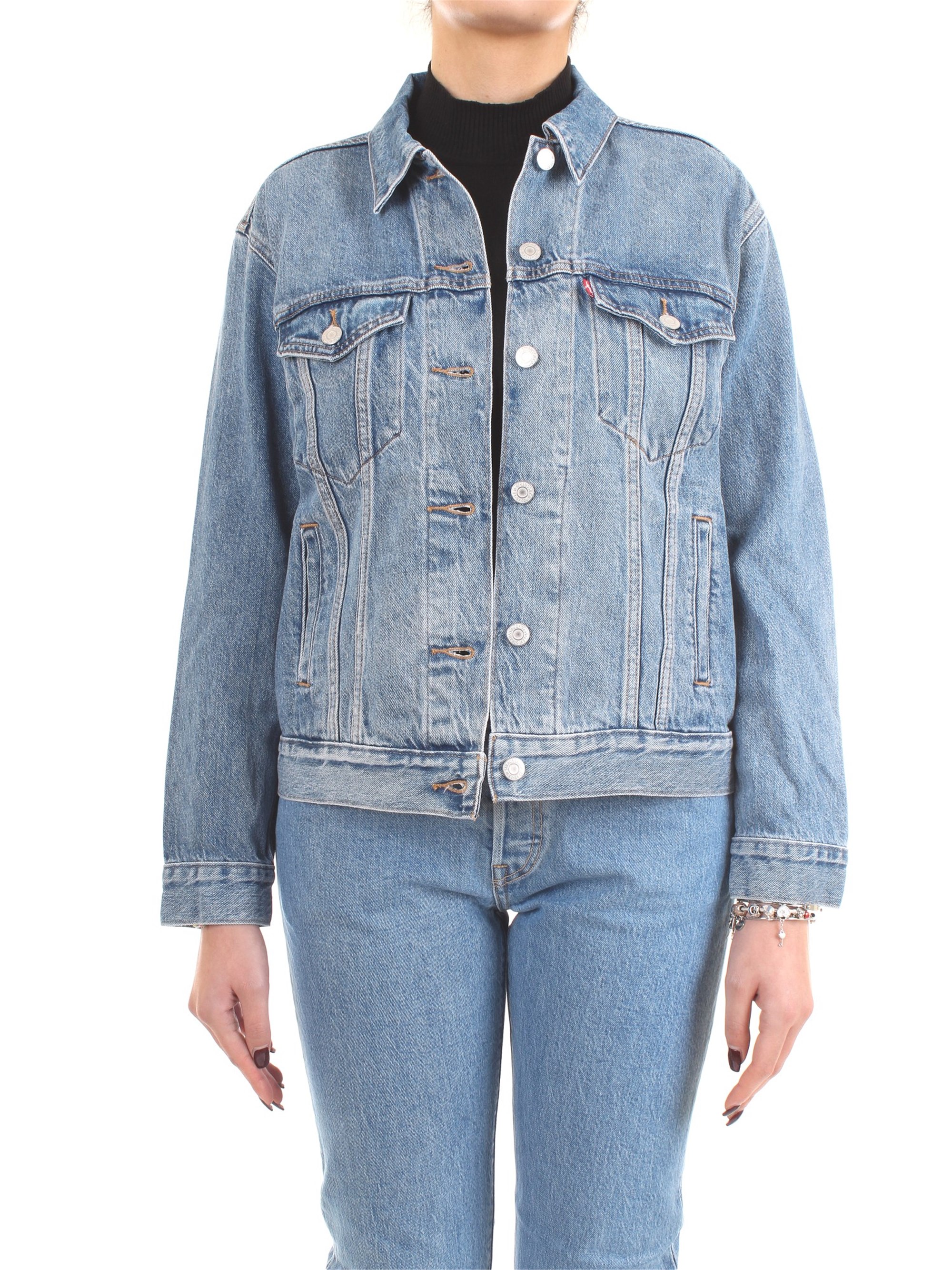 LEVI'S 29944 Medium blue Clothing Woman Jacket LEVI'S 29944 Medium blue Clothing Woman Jacket