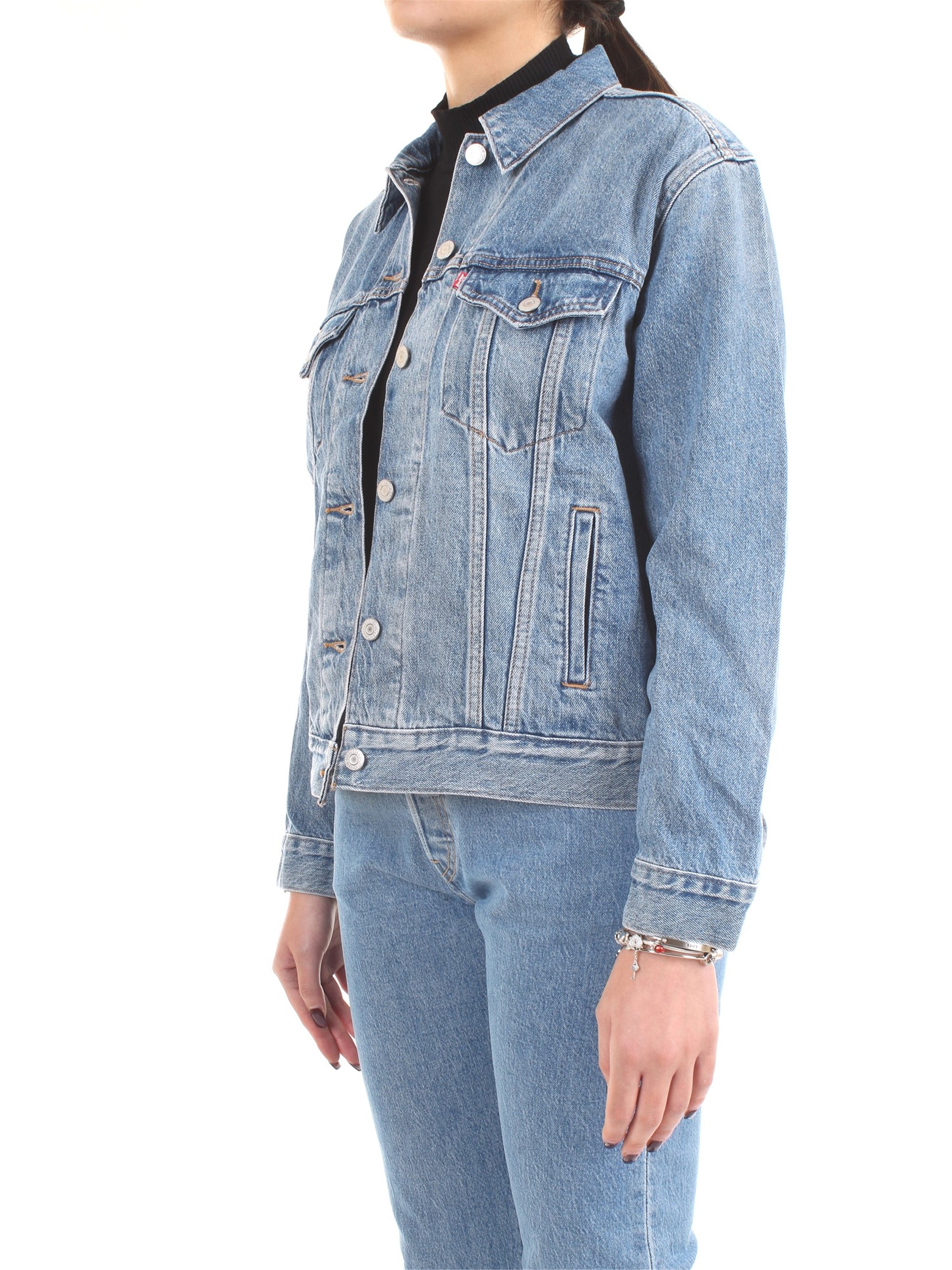 LEVI'S 29944 Medium blue Clothing Woman Jacket LEVI'S 29944 Medium blue Clothing Woman Jacket