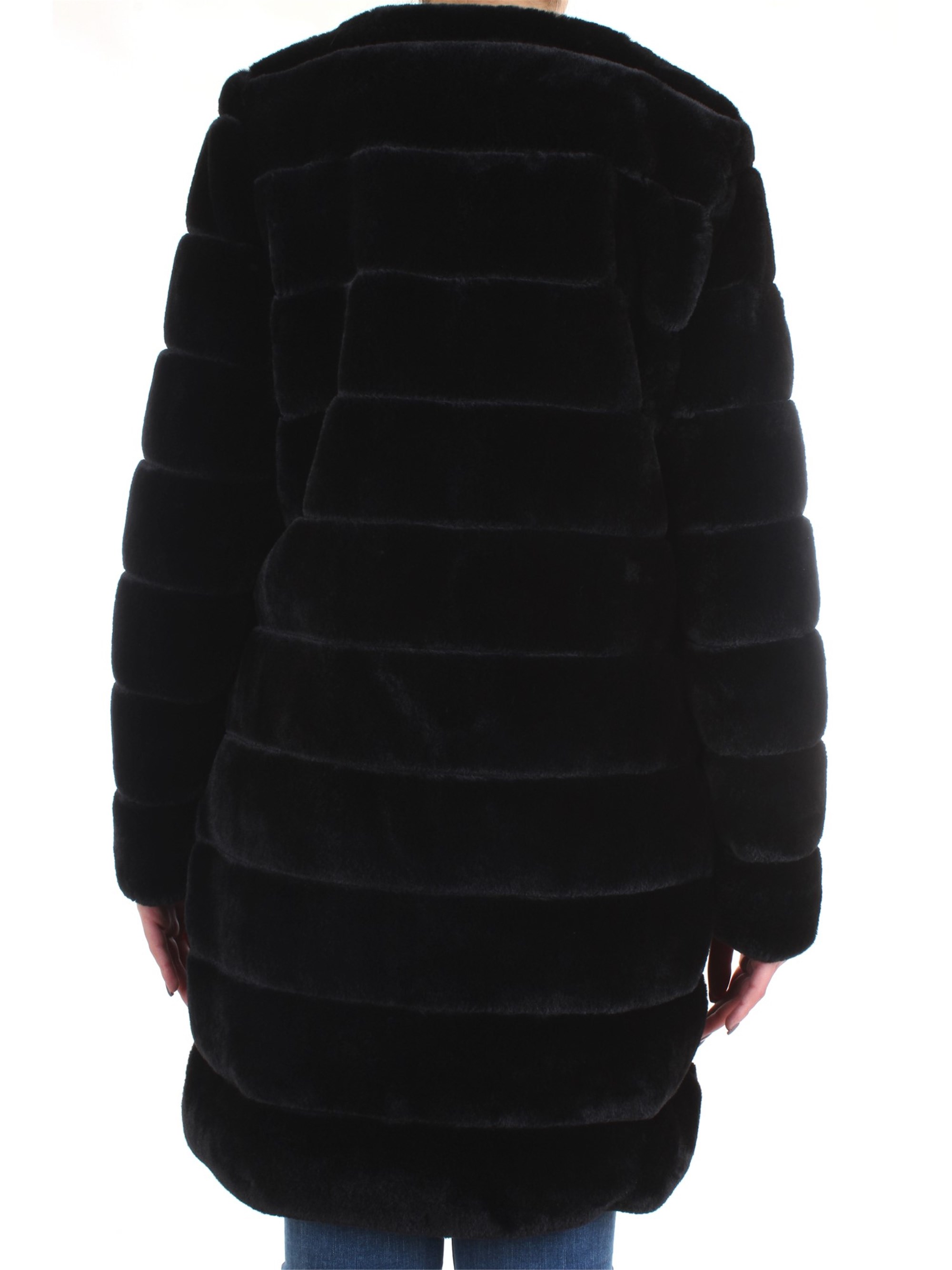 Meheran 18108 Black Clothing Woman Overcoat Meheran 18108 Black Clothing Woman Overcoat