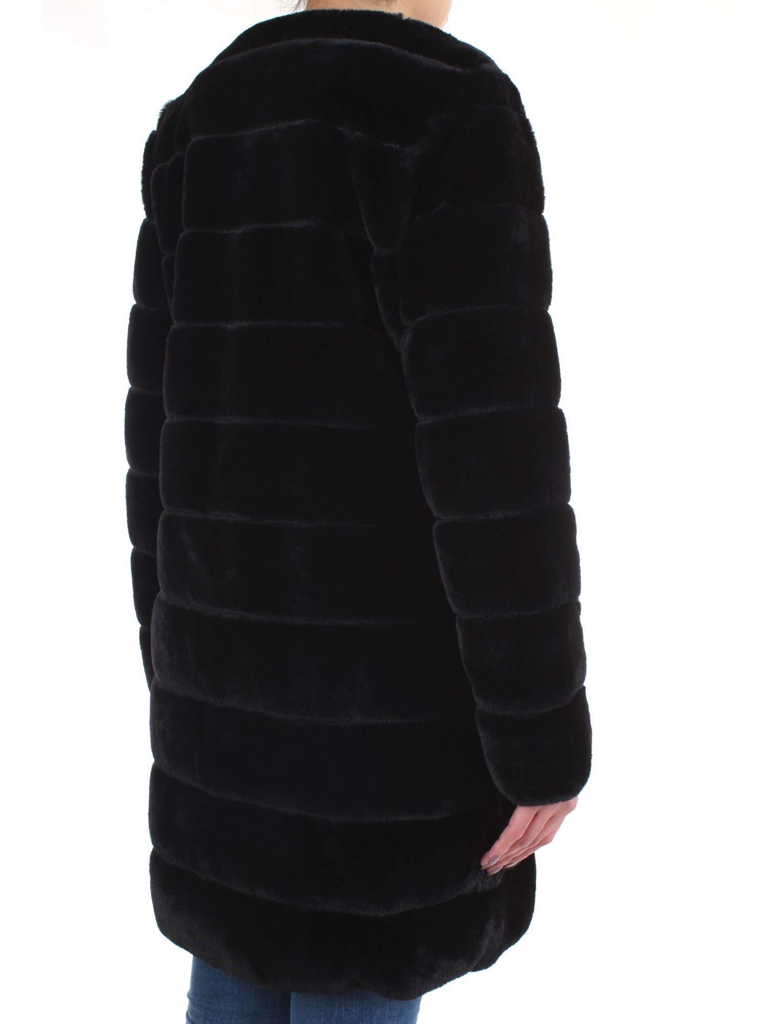 Meheran 18108 Black Clothing Woman Overcoat Meheran 18108 Black Clothing Woman Overcoat