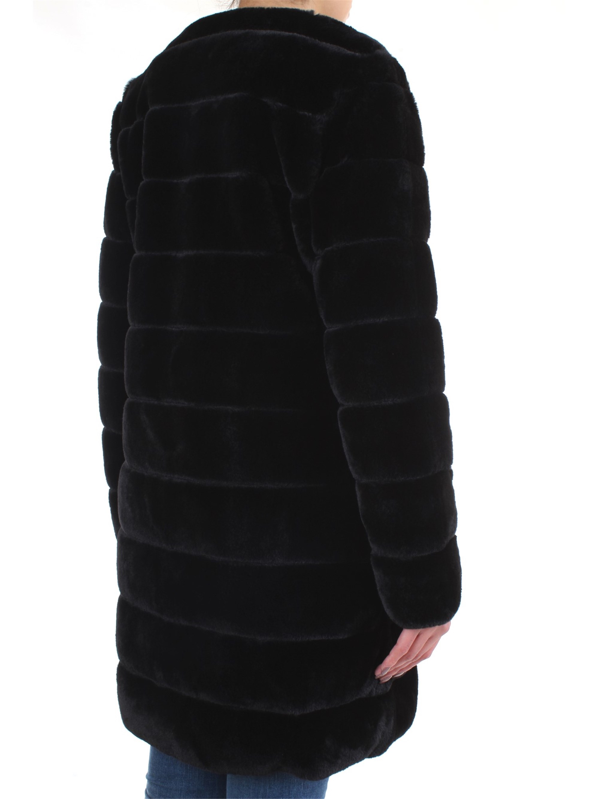 Meheran 18108 Black Clothing Woman Overcoat Meheran 18108 Black Clothing Woman Overcoat