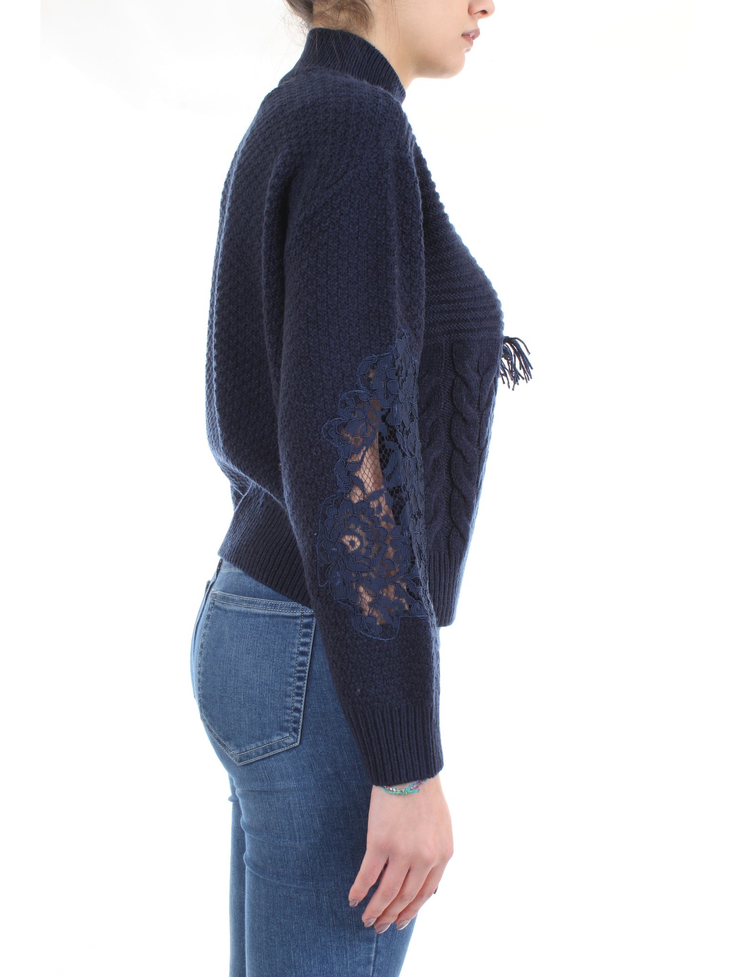 LE COEUR TWINSET 192ST3050 Blue Clothing Woman Sweater LE COEUR TWINSET 192ST3050 Blue Clothing Woman Sweater