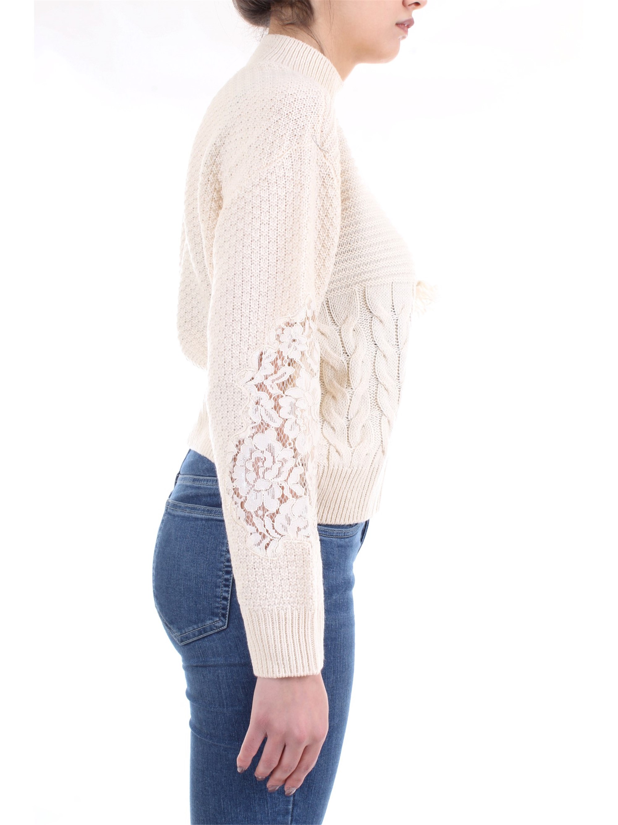 LE COEUR TWINSET 192ST3050 Milk Clothing Woman Sweater LE COEUR TWINSET 192ST3050 Milk Clothing Woman Sweater