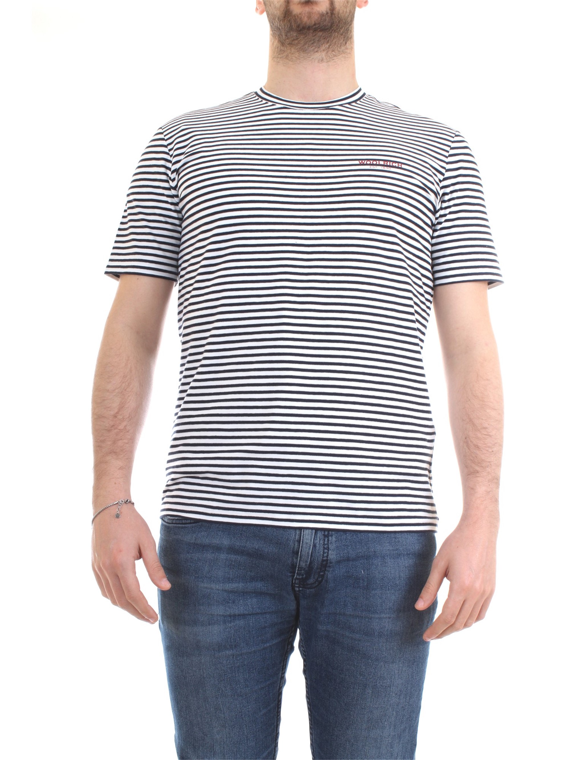 WOOLRICH CFWOTE0032MRUT2139 Blue Clothing Man T-Shirt/Polo WOOLRICH CFWOTE0032MRUT2139 Blue Clothing Man T-Shirt/Polo