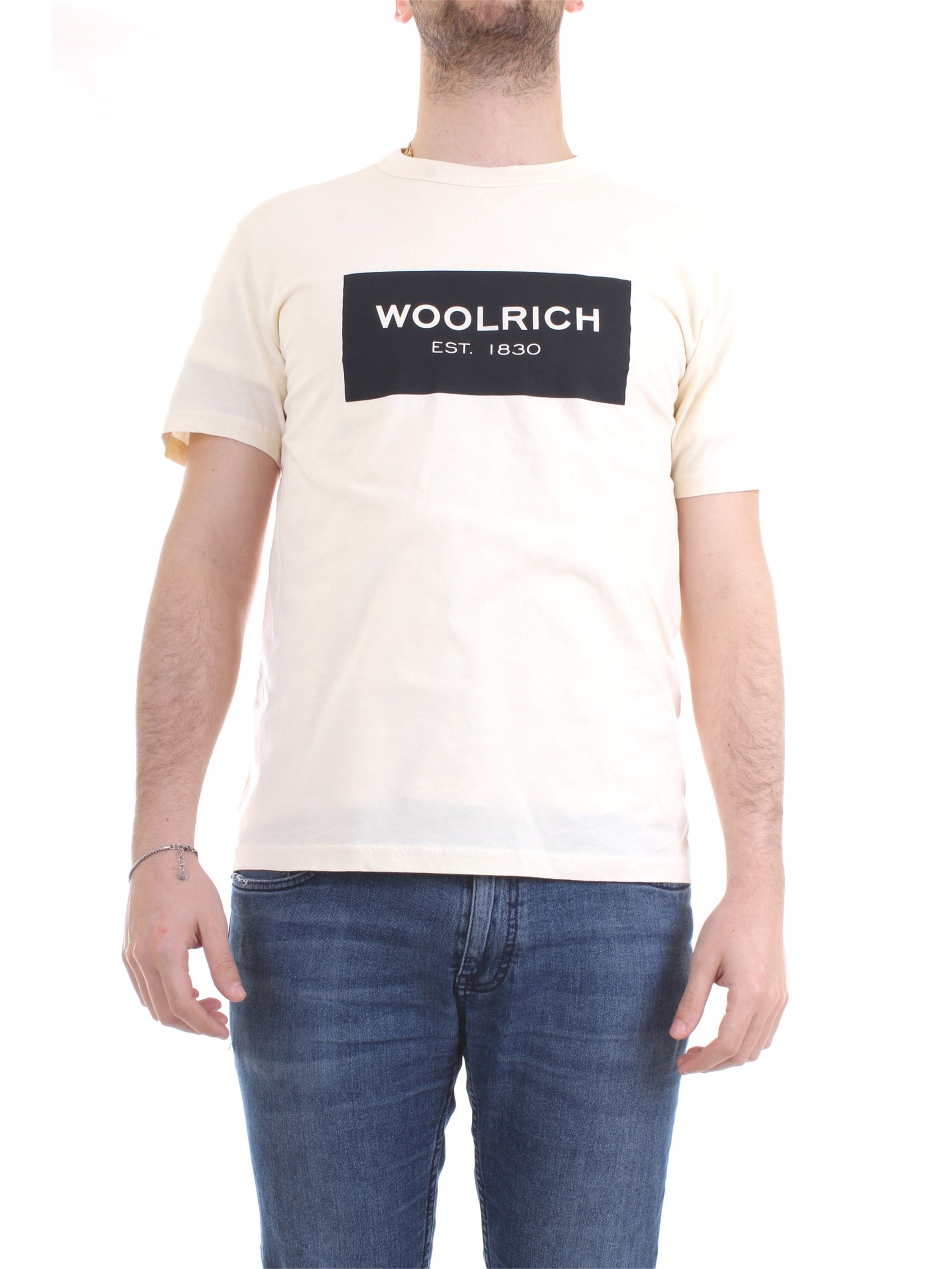WOOLRICH CFWOTE0038MRUT1486 White Clothing Man T-Shirt/Polo WOOLRICH CFWOTE0038MRUT1486 White Clothing Man T-Shirt/Polo