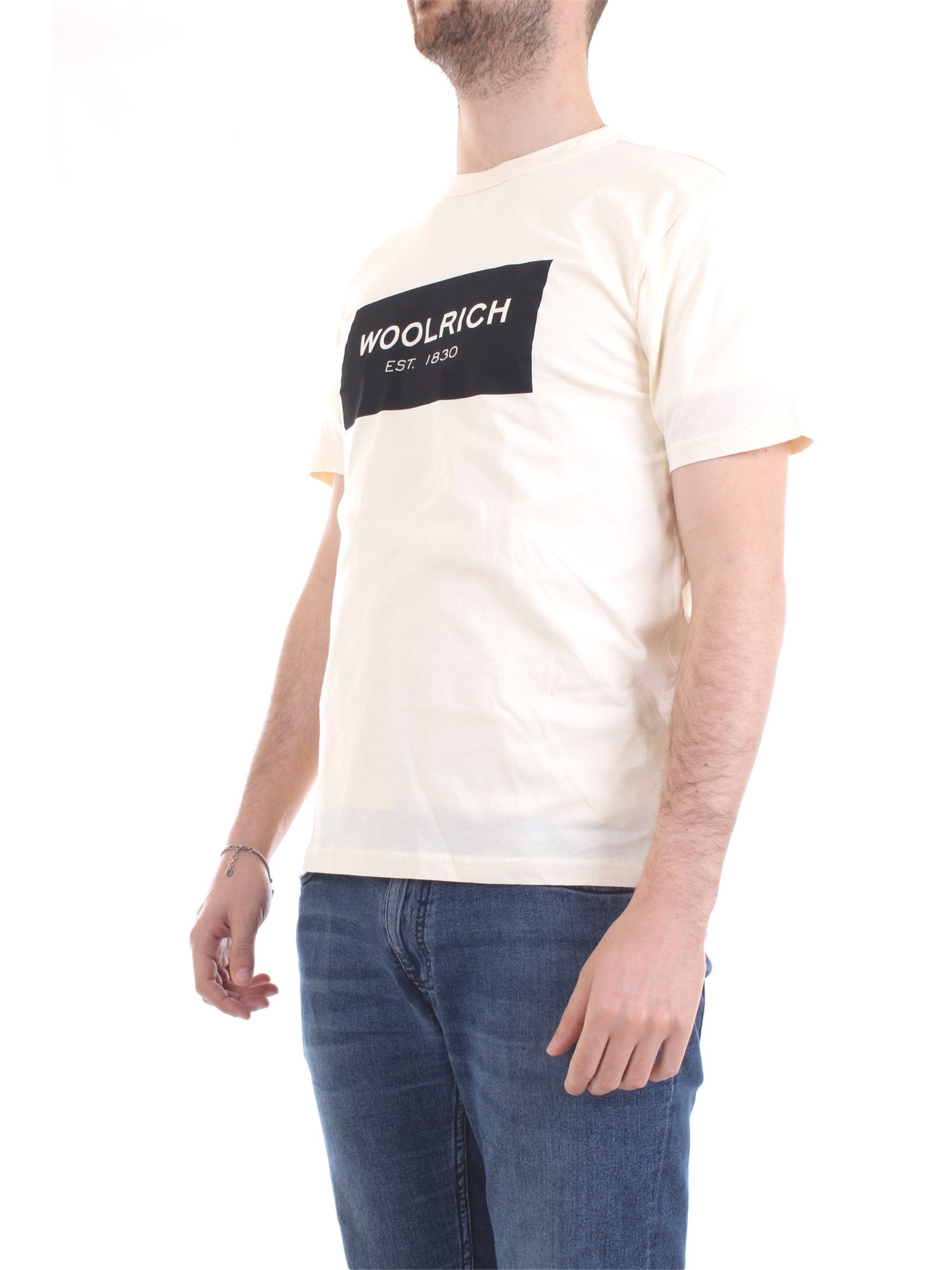 WOOLRICH CFWOTE0038MRUT1486 White Clothing Man T-Shirt/Polo WOOLRICH CFWOTE0038MRUT1486 White Clothing Man T-Shirt/Polo