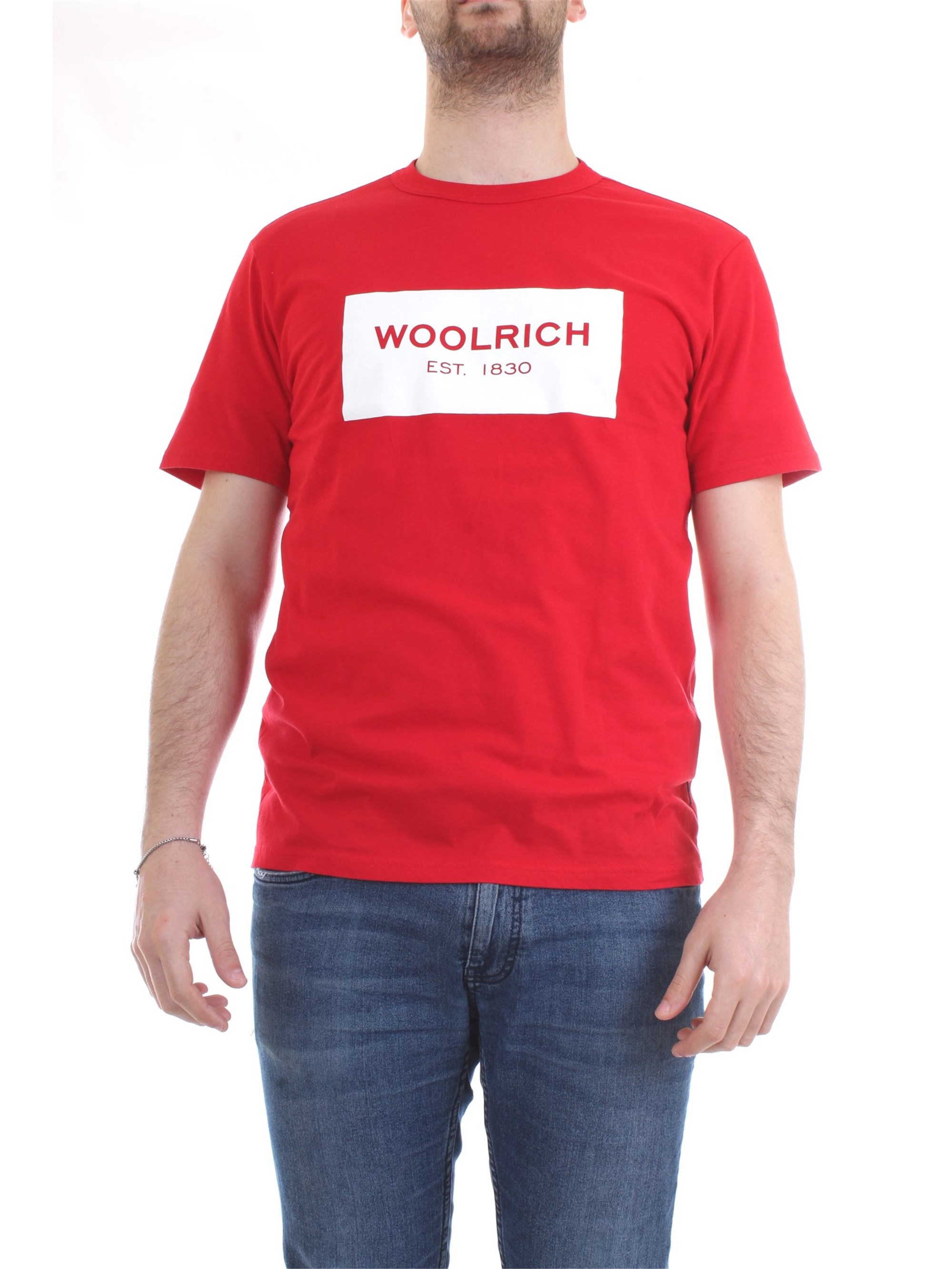 WOOLRICH CFWOTE0038MRUT1486 Red Clothing Man T-Shirt/Polo WOOLRICH CFWOTE0038MRUT1486 Red Clothing Man T-Shirt/Polo