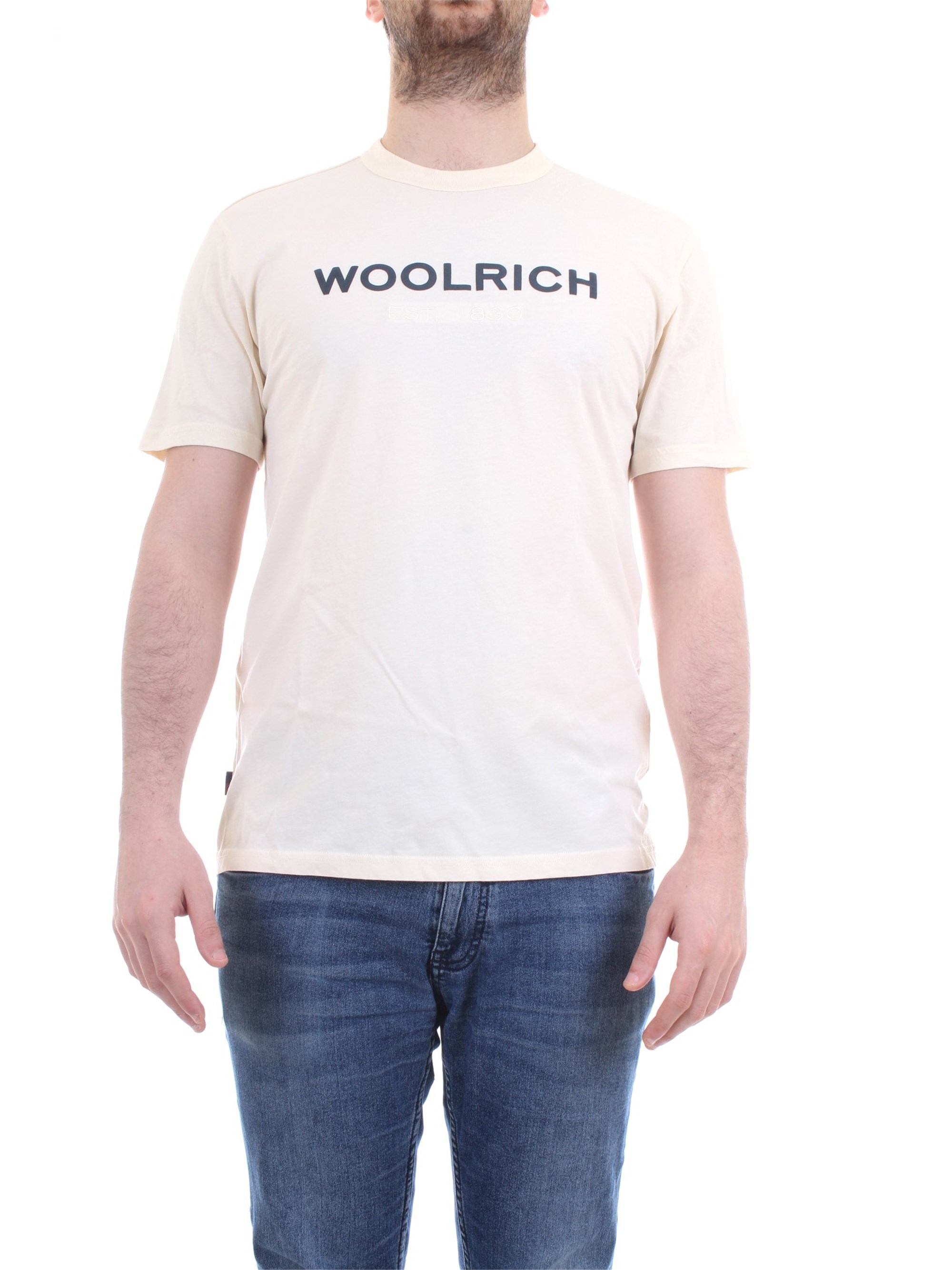 WOOLRICH CFWOTE0024MRUT1486 White Clothing Man T-Shirt/Polo WOOLRICH CFWOTE0024MRUT1486 White Clothing Man T-Shirt/Polo