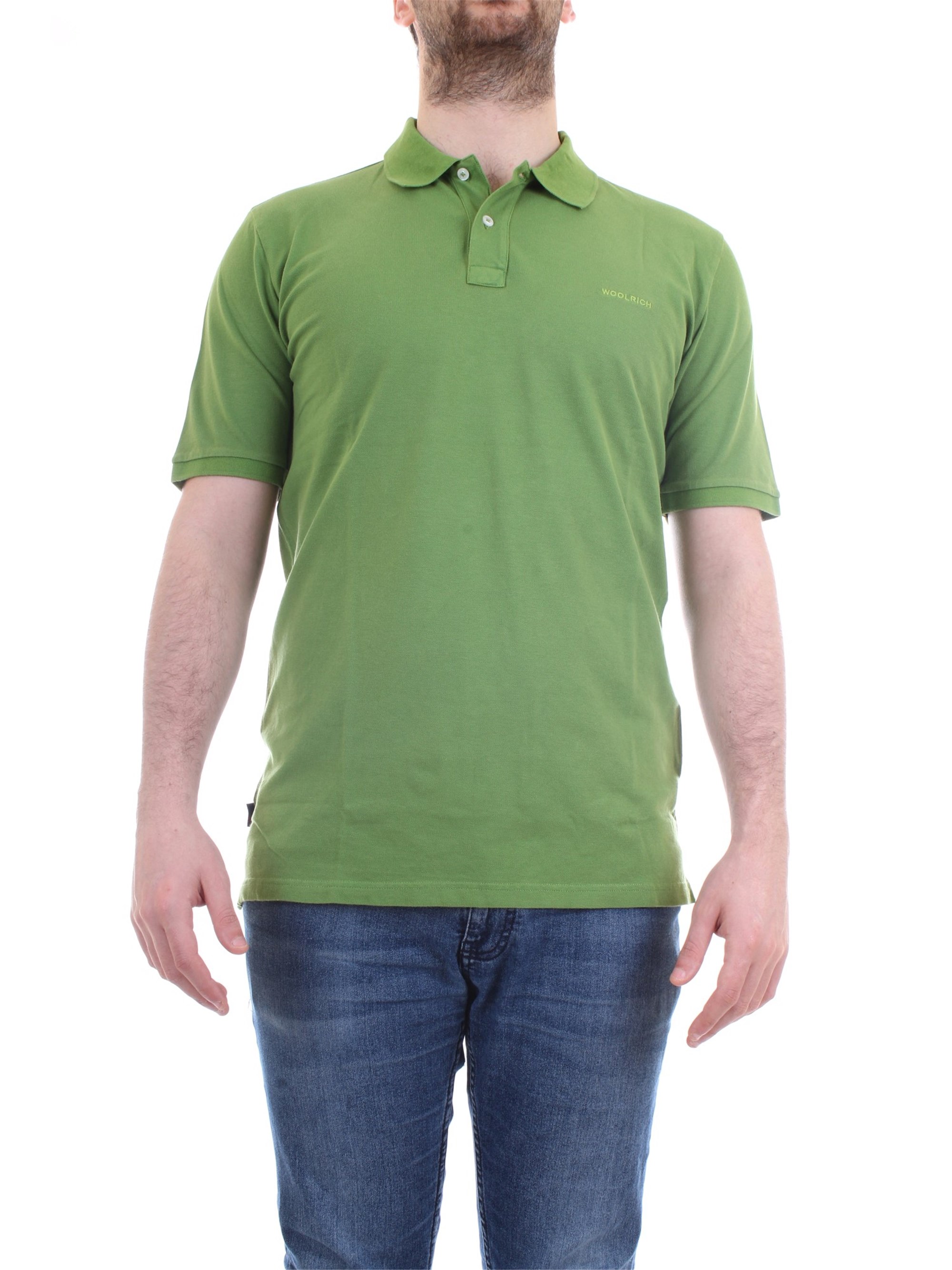 WOOLRICH CFWOPO0012MRUT1483 Green Clothing Man Polo shirt WOOLRICH CFWOPO0012MRUT1483 Green Clothing Man Polo shirt