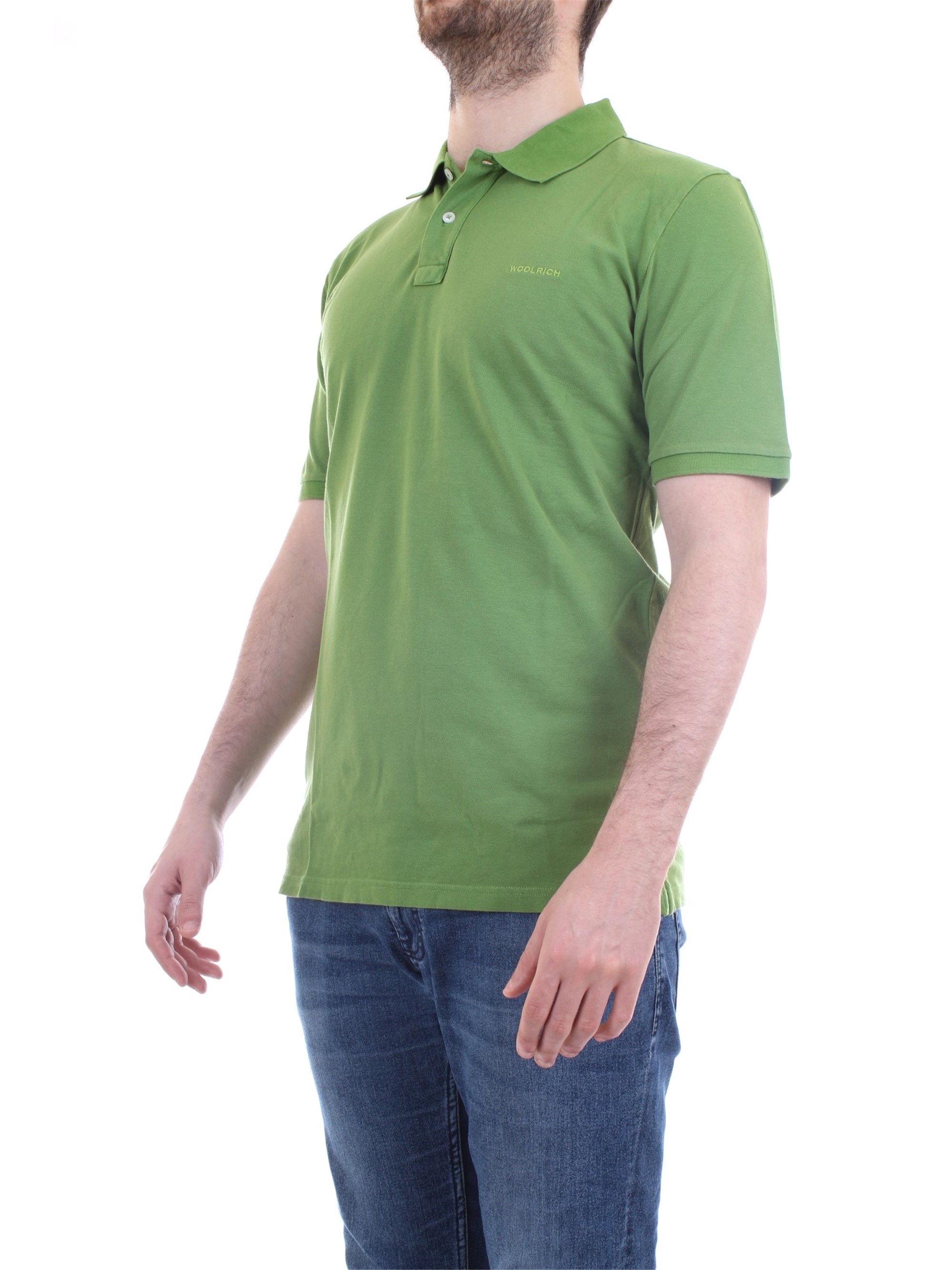 WOOLRICH CFWOPO0012MRUT1483 Green Clothing Man Polo shirt WOOLRICH CFWOPO0012MRUT1483 Green Clothing Man Polo shirt